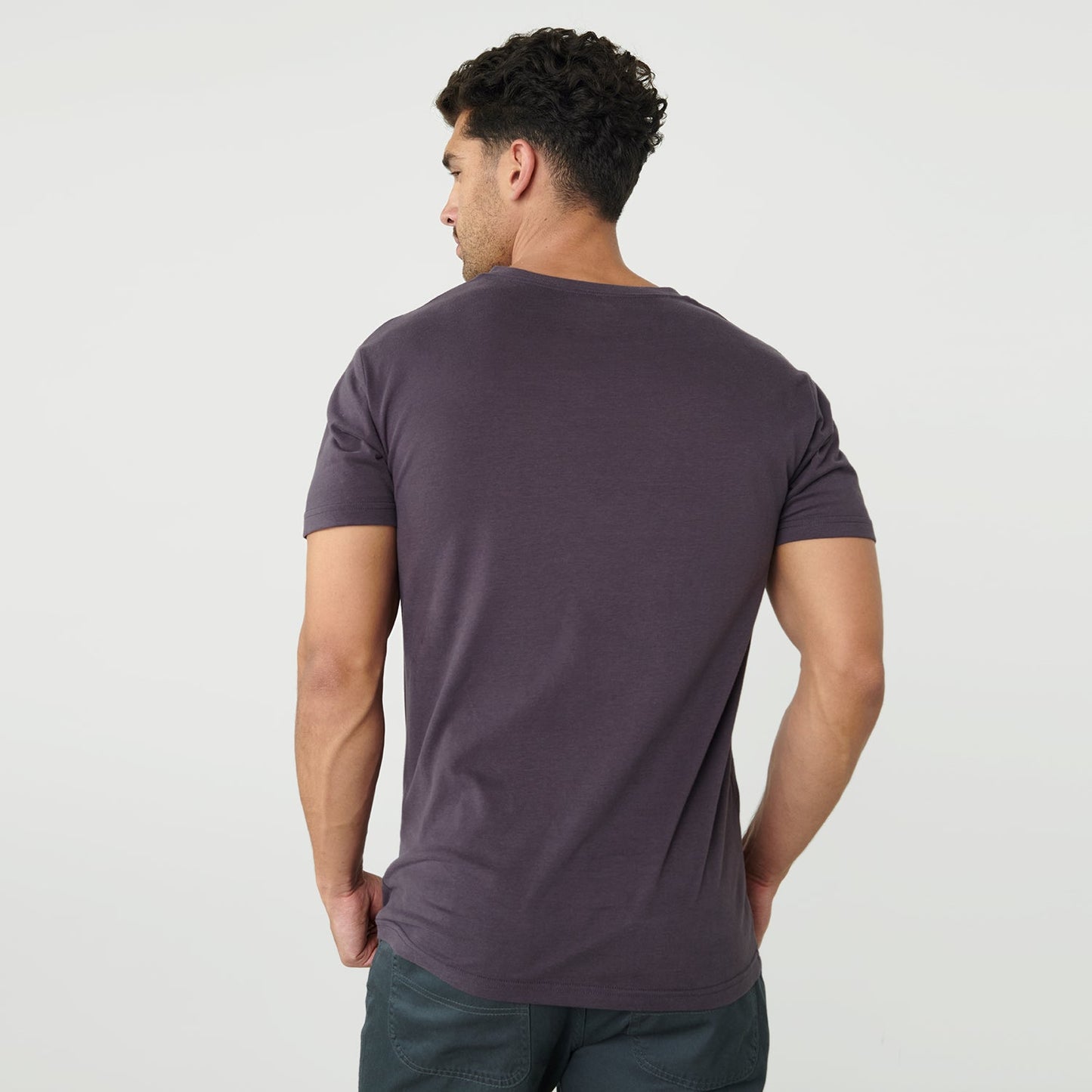 Dark Purple V-Neck Tee