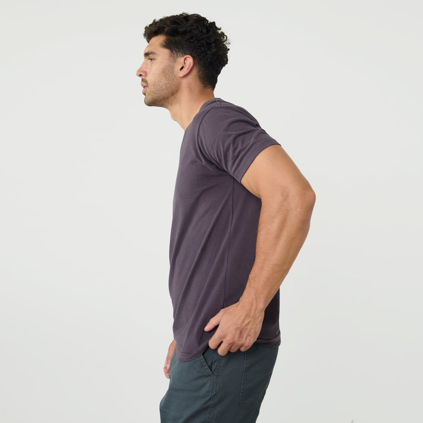 Dark Purple V-Neck Tee