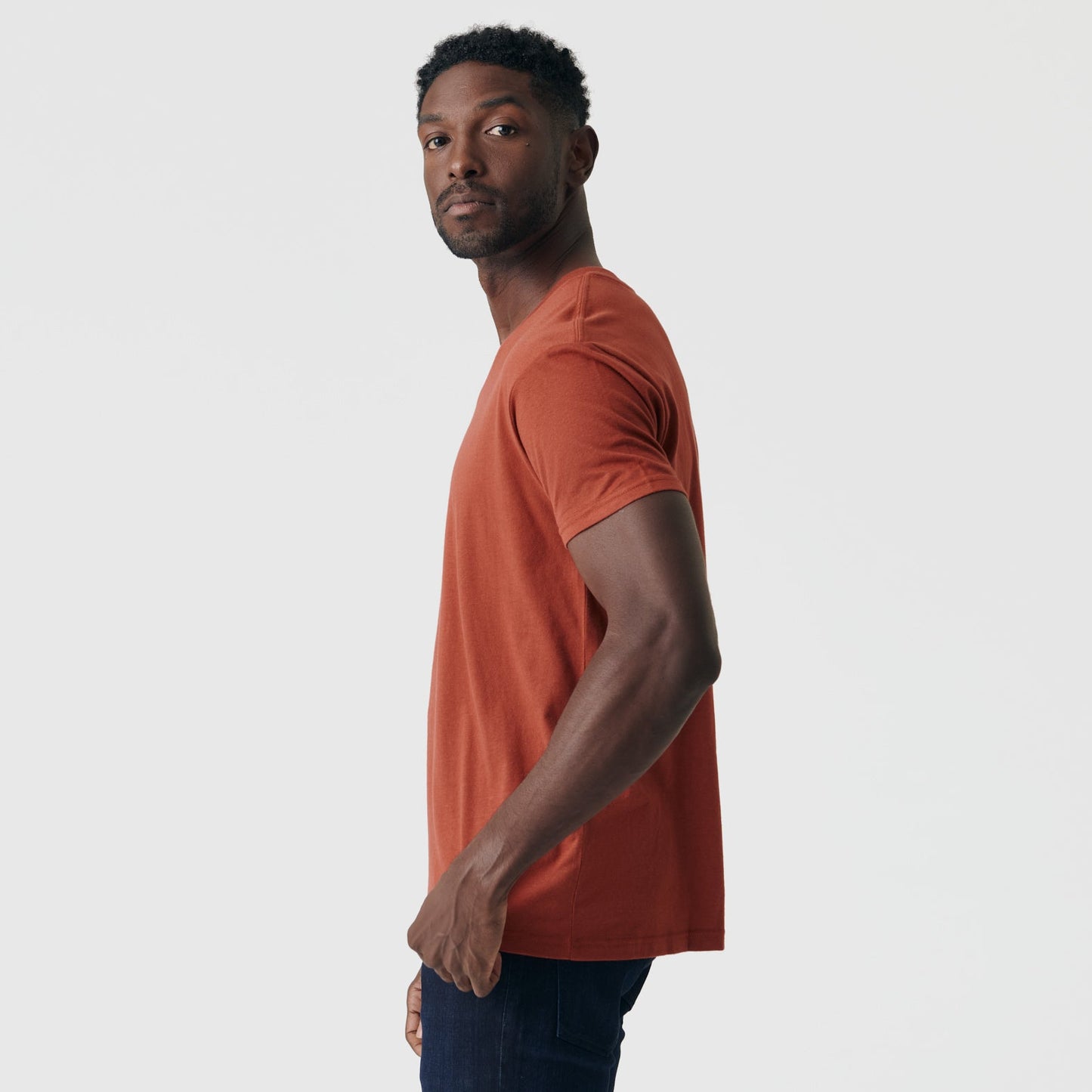 Rust V-Neck Tee