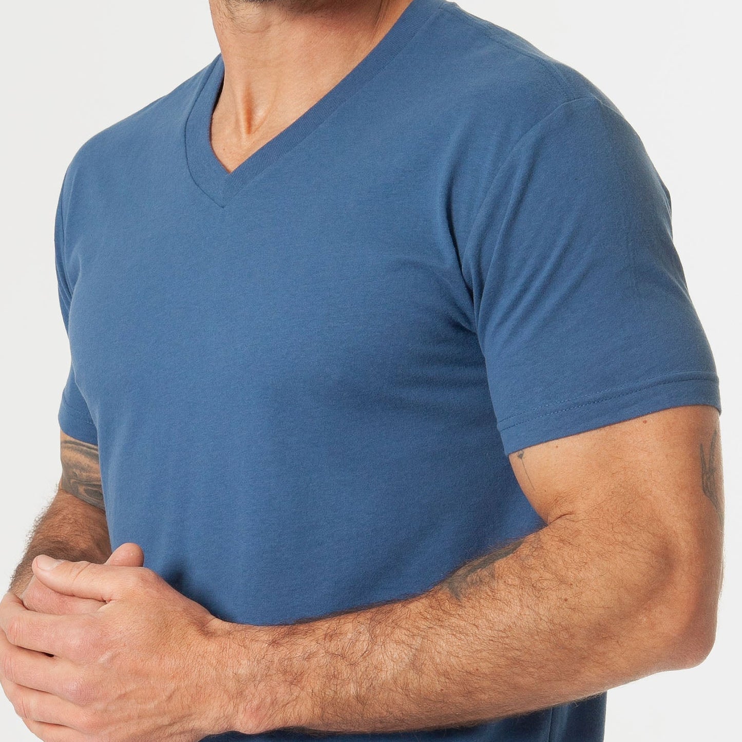 Stone Blue V-Neck Tee