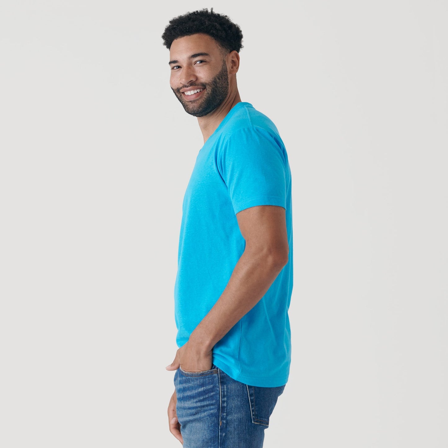 Turquoise V-Neck Tee