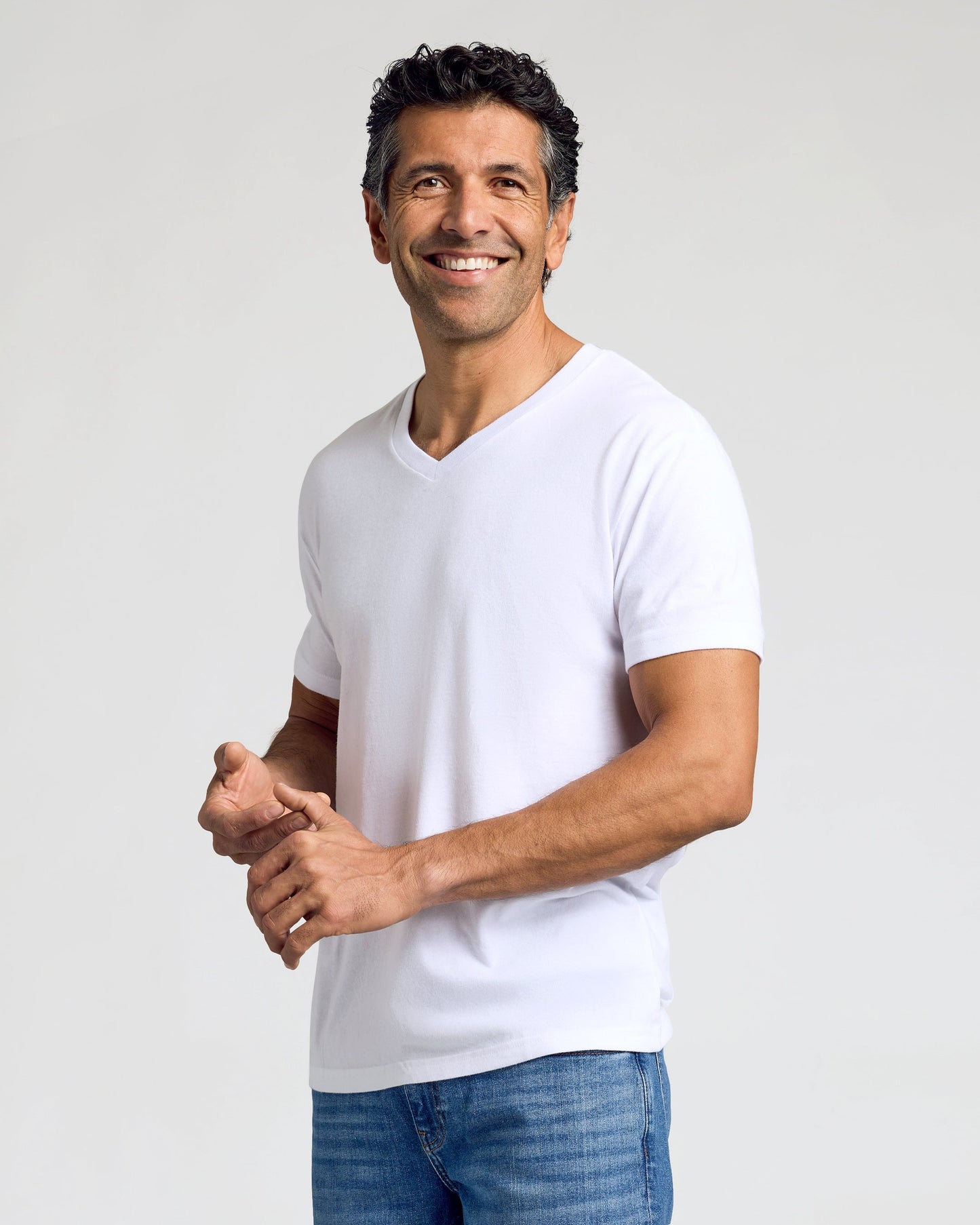 White Classic V-Neck
