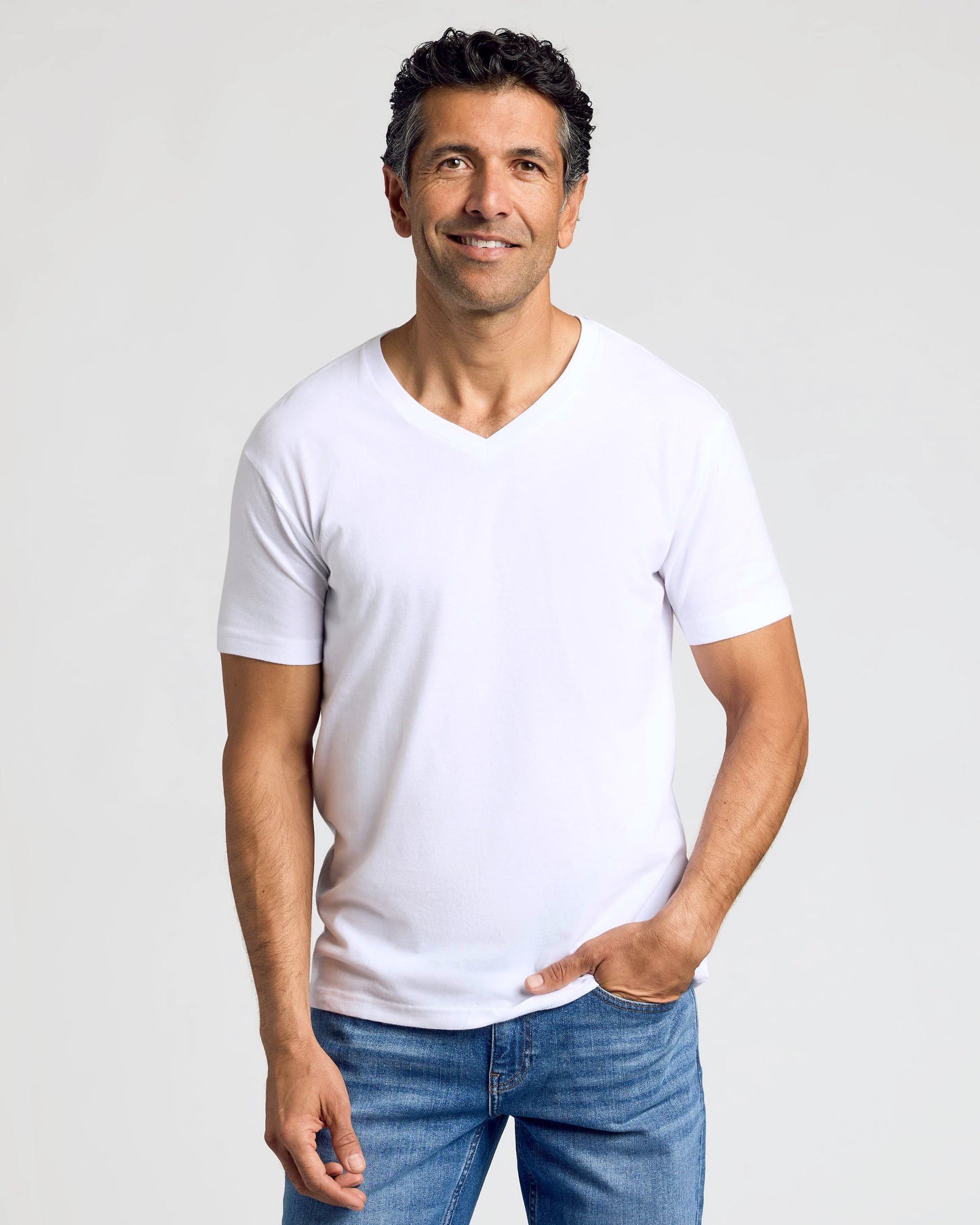 White Classic V-Neck