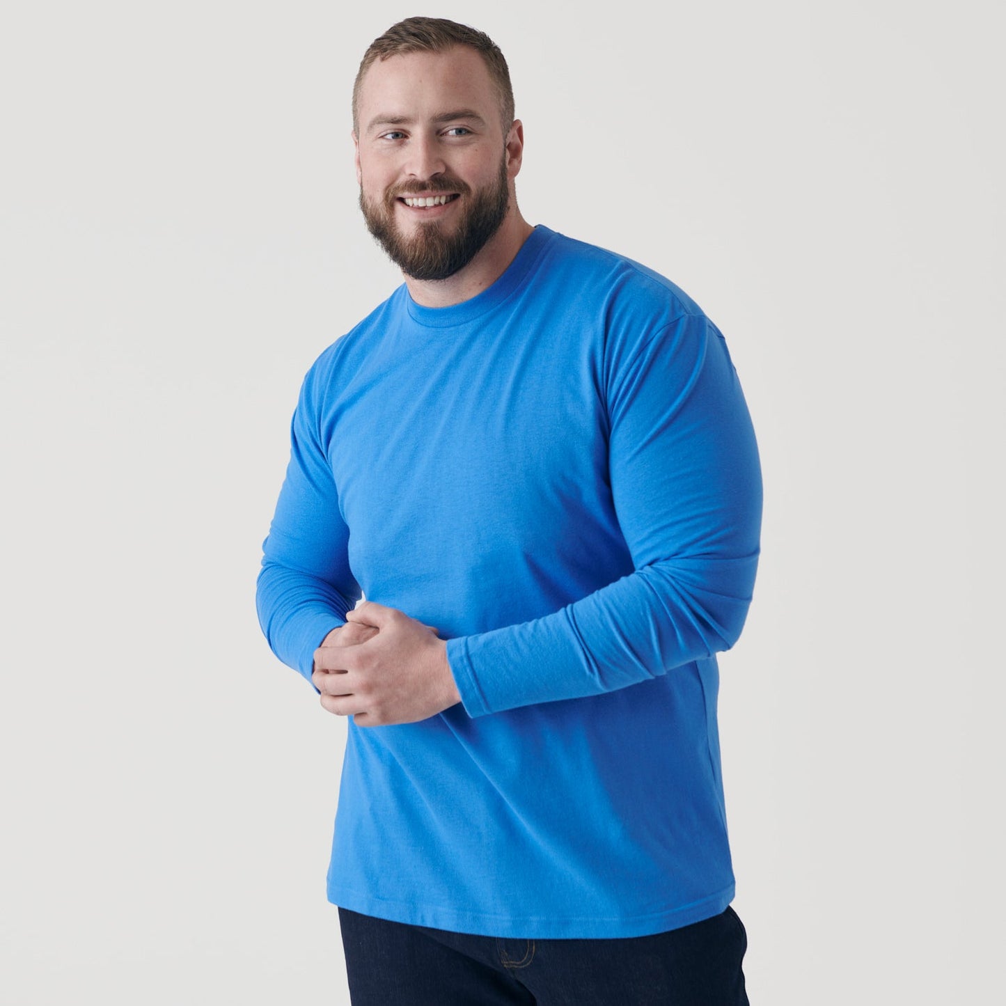 Periwinkle Blue Long Sleeve Crew Neck Tee