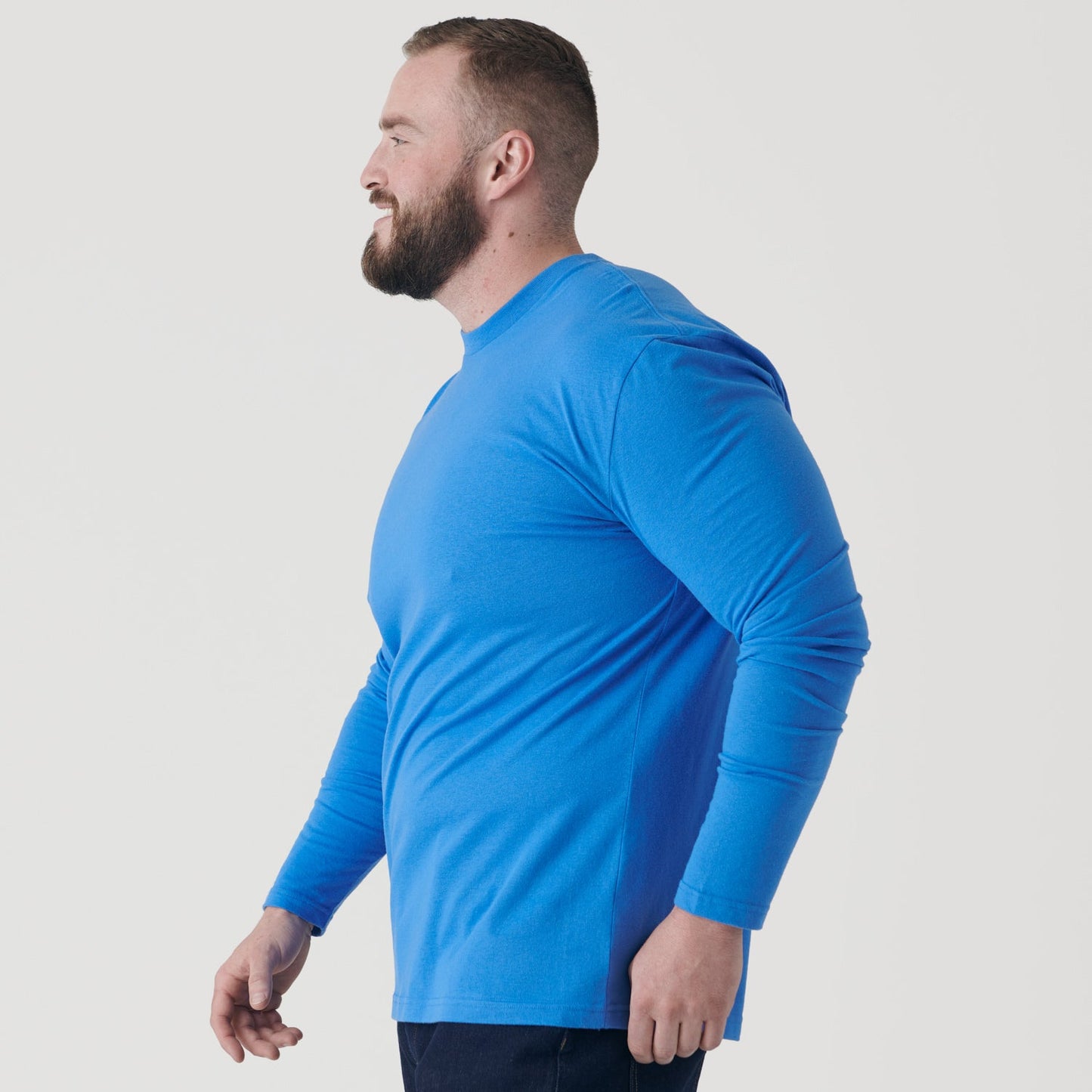Periwinkle Blue Long Sleeve Crew Neck Tee