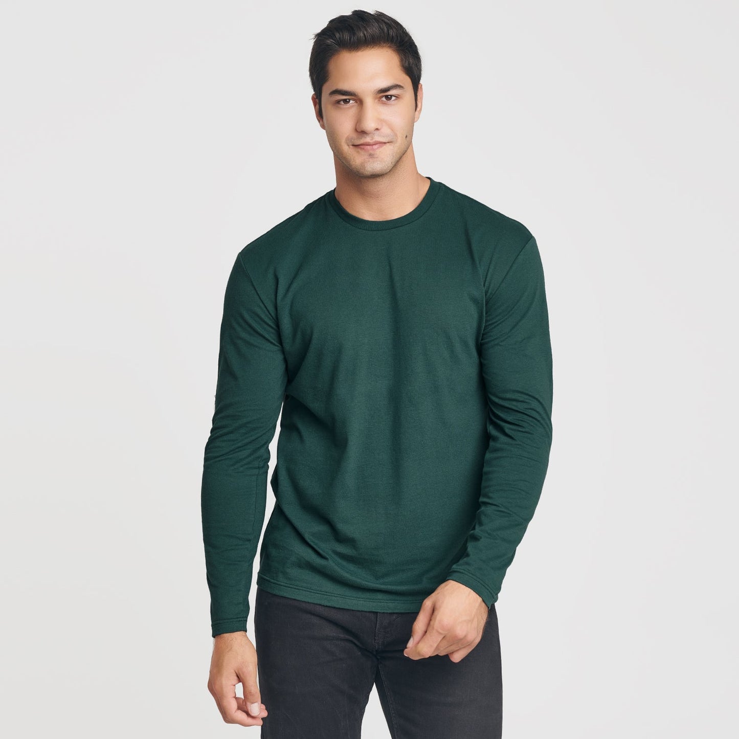 Forest Green Long Sleeve Crew Neck Tee