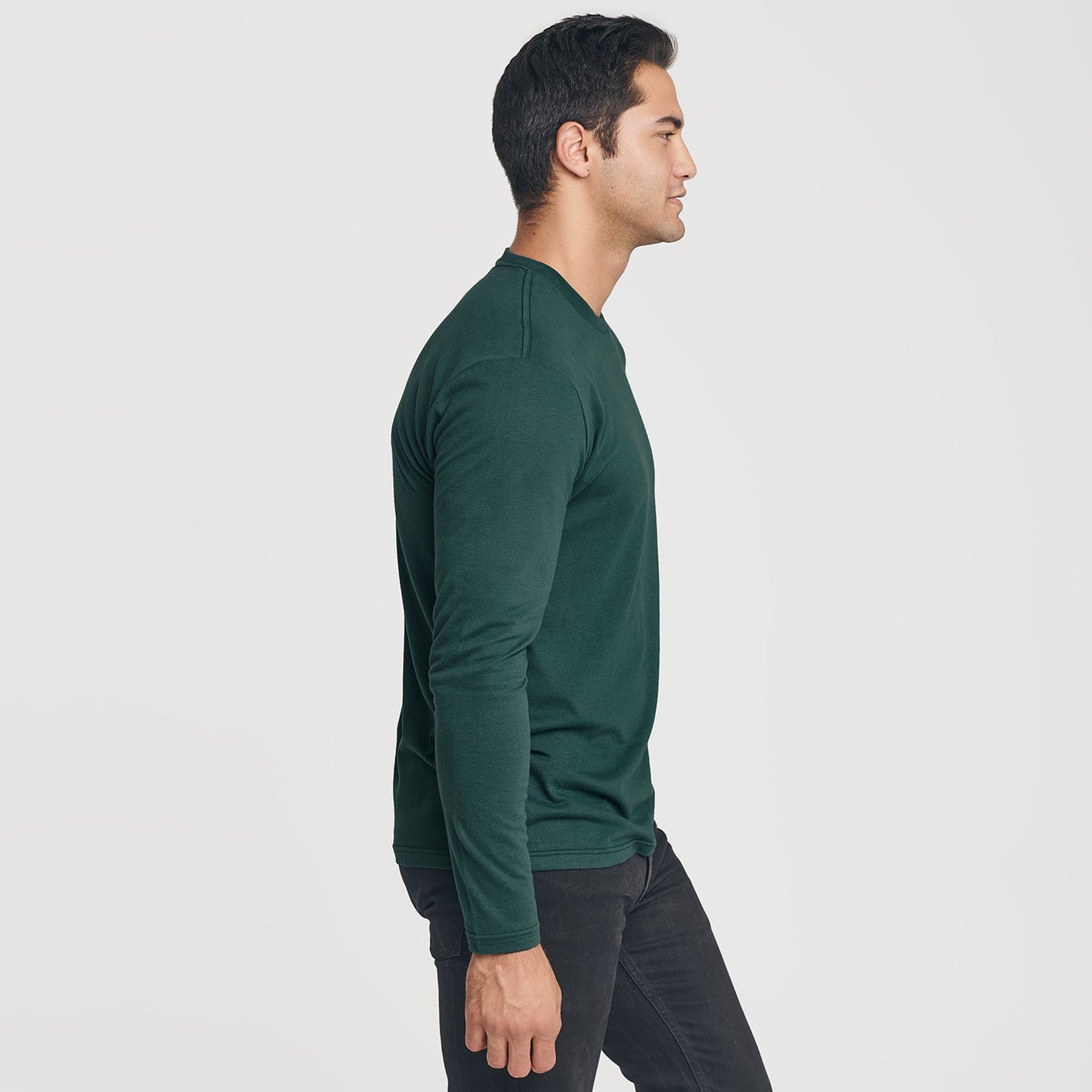 Forest Green Long Sleeve Crew Neck Tee