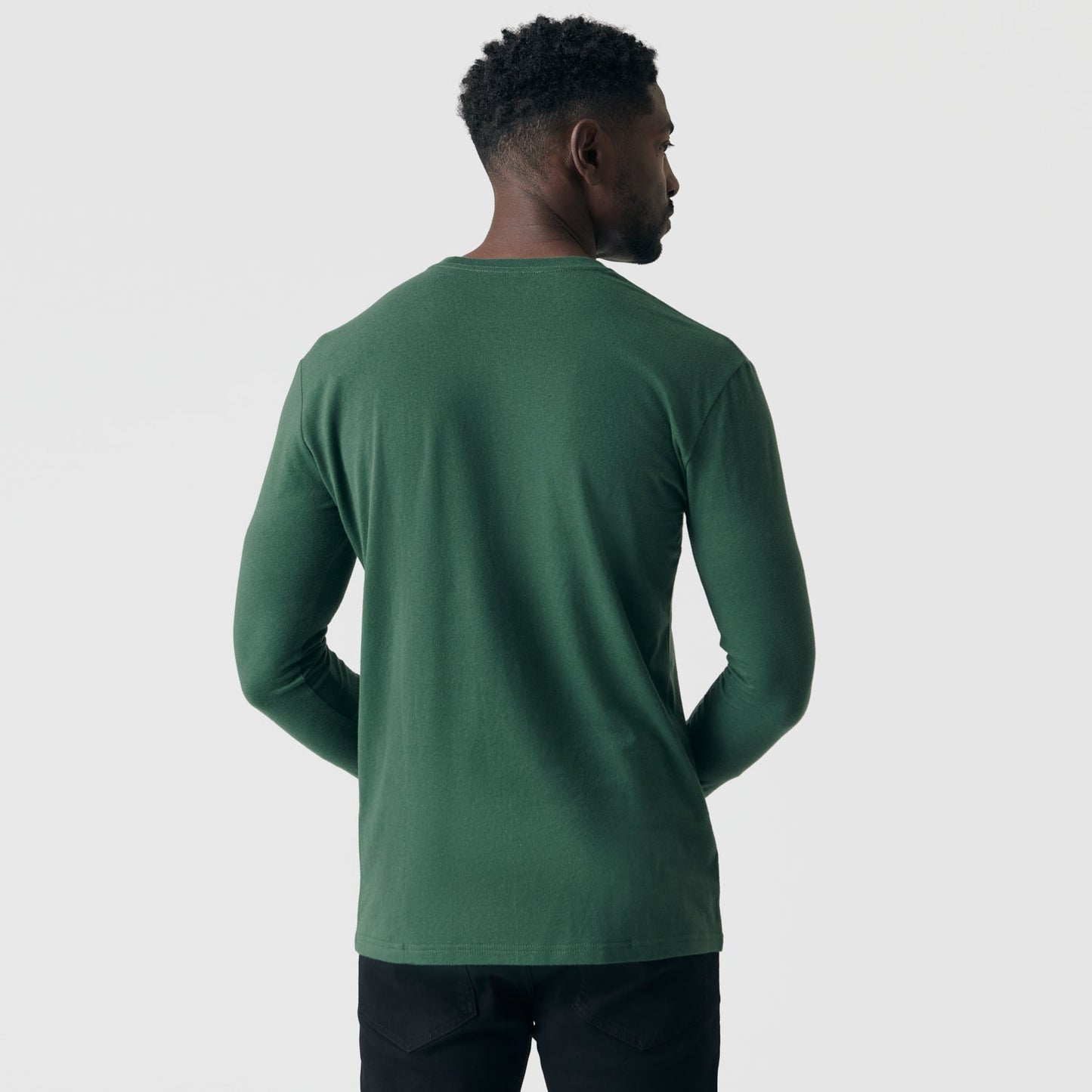 Hunter Green Long Sleeve Crew Neck Tee