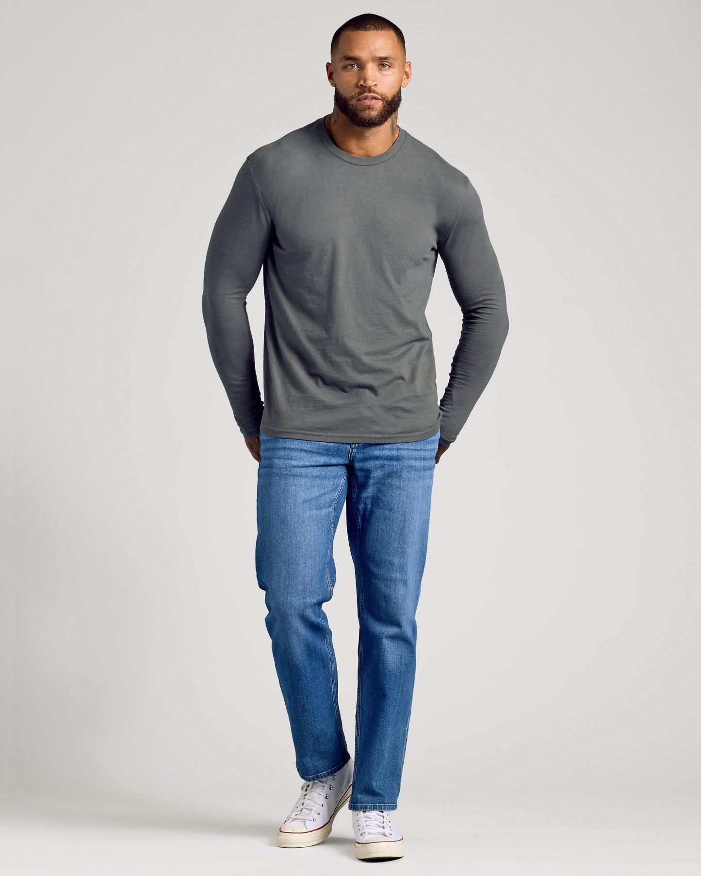 Carbon Classic Long Sleeve Crew Neck