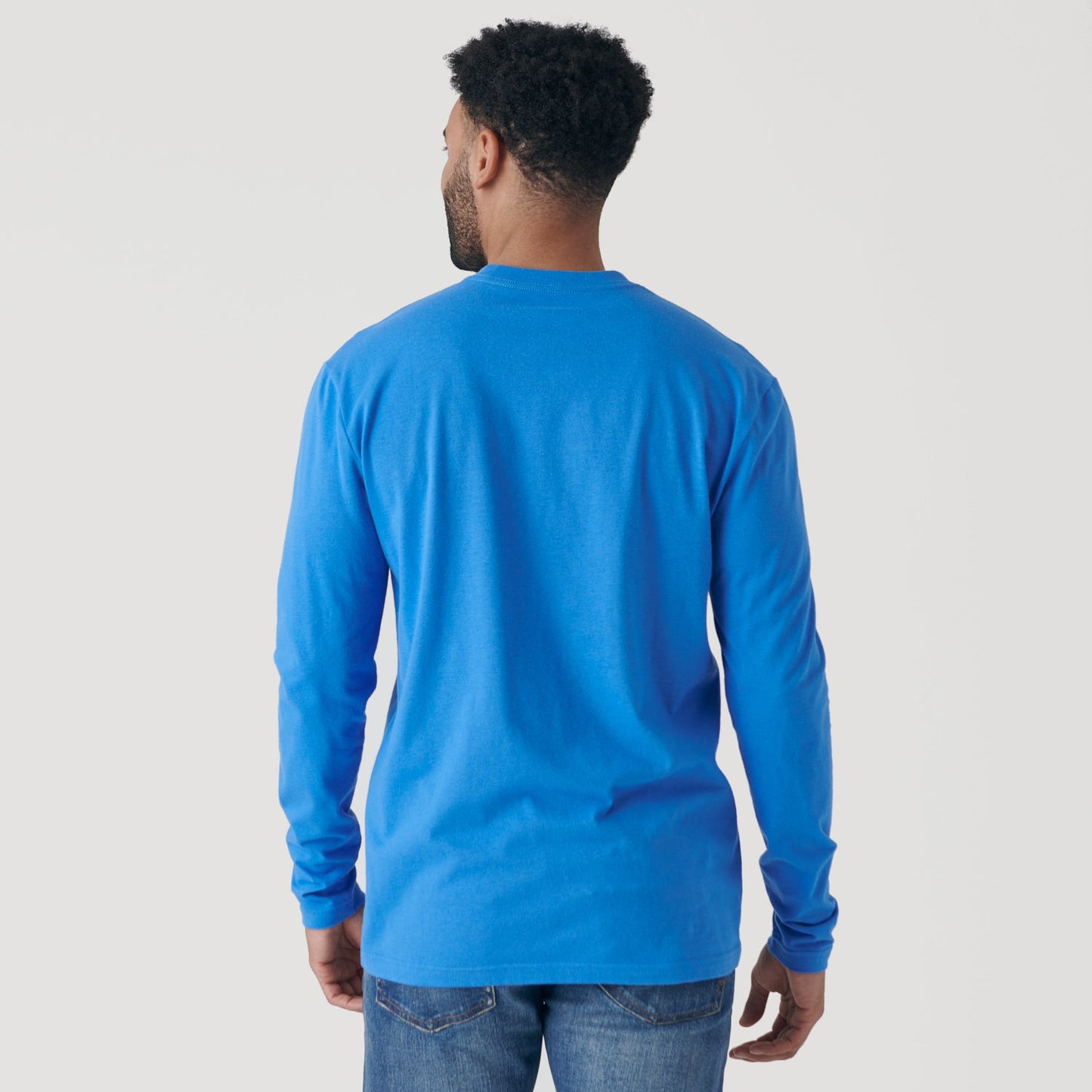 Periwinkle Blue Long Sleeve Crew Neck Tee