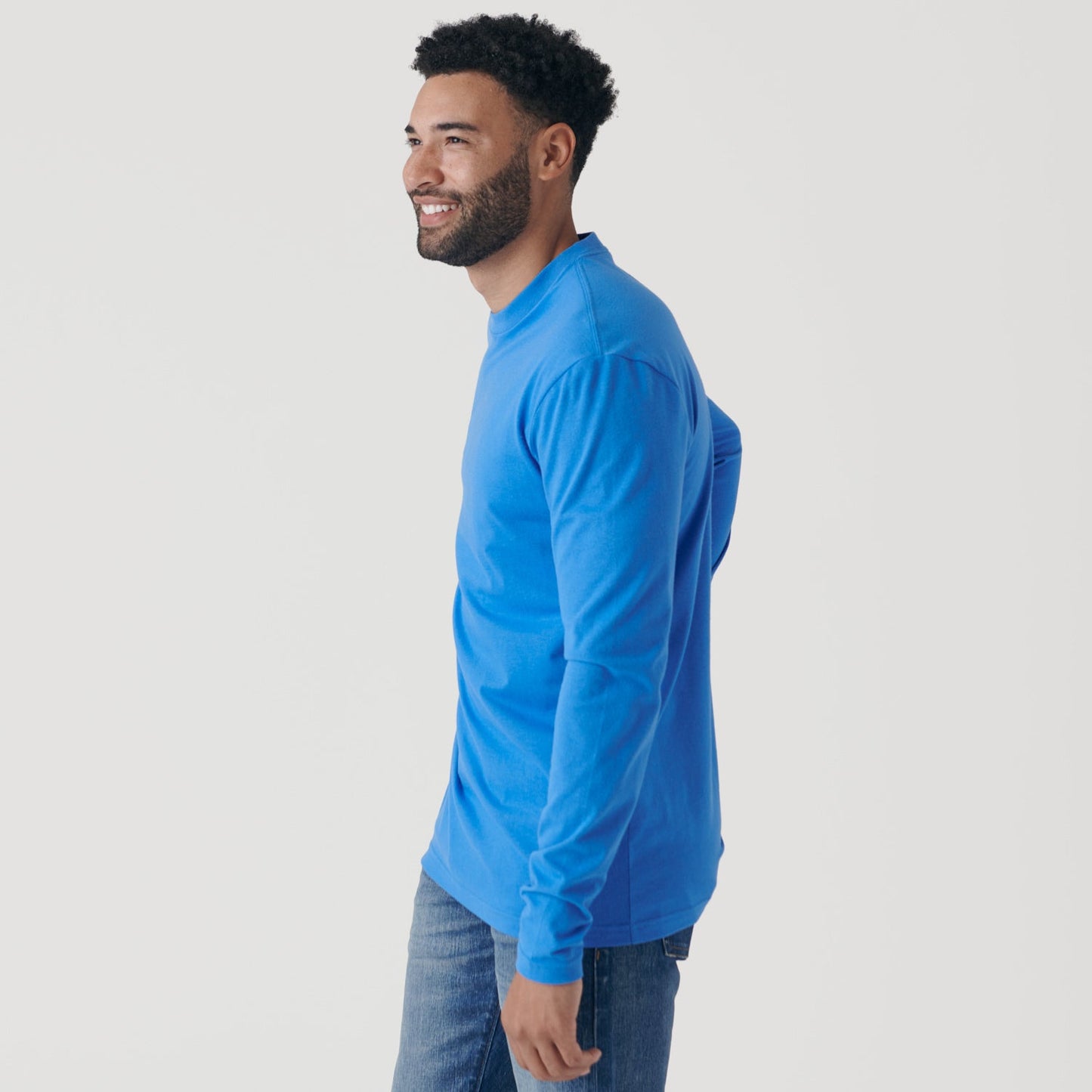 Periwinkle Blue Long Sleeve Crew Neck Tee