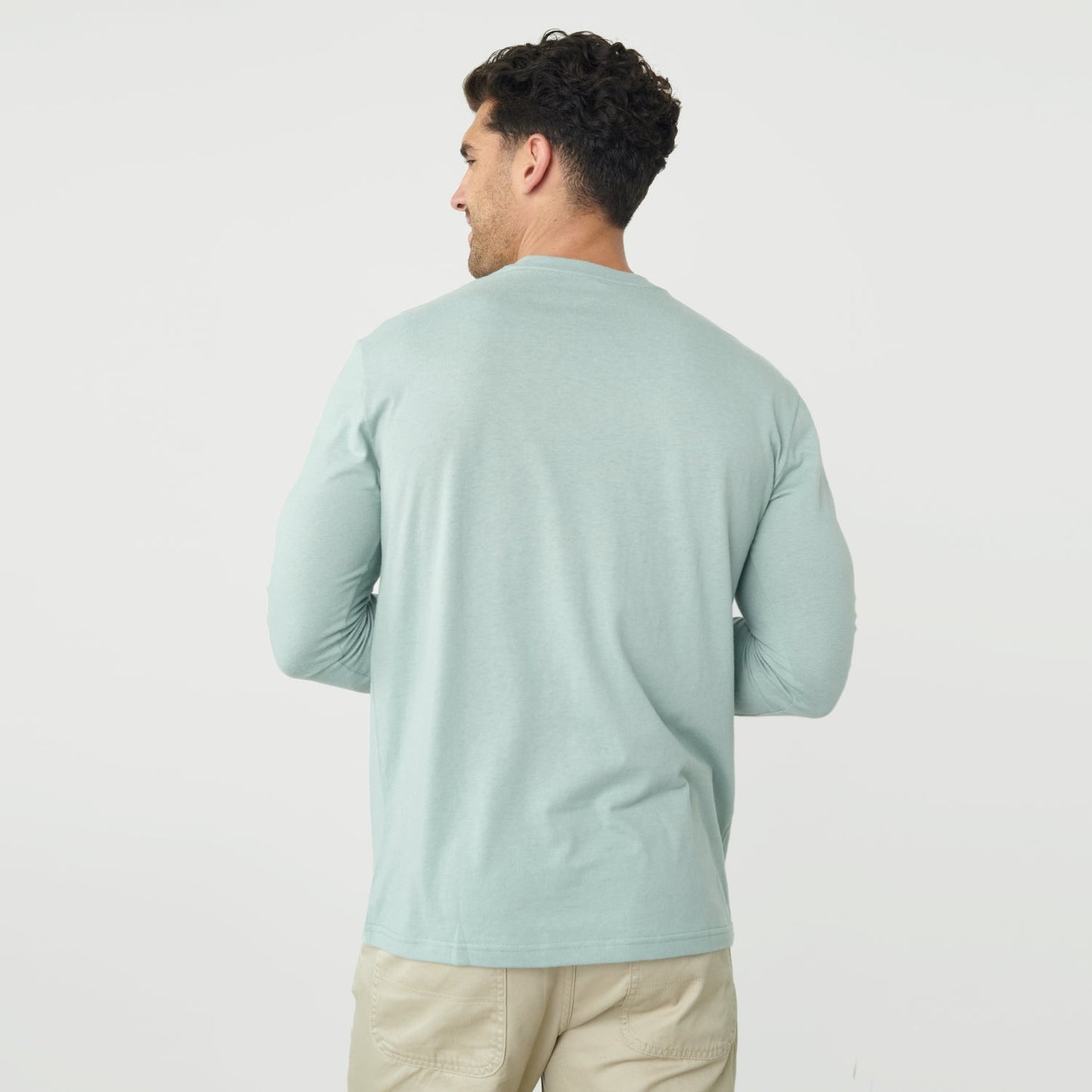 Sage Long Sleeve Crew Neck Tee