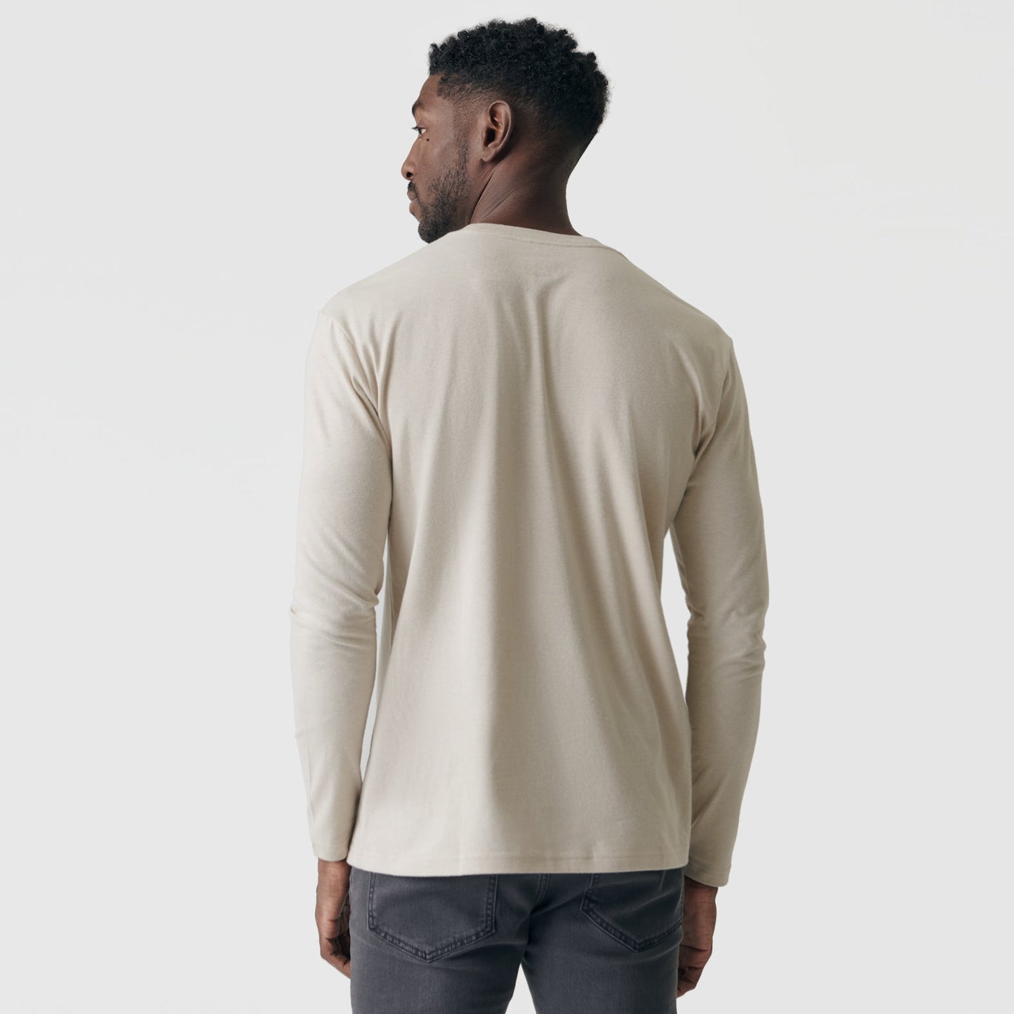 Sandstone Long Sleeve Crew Neck Tee