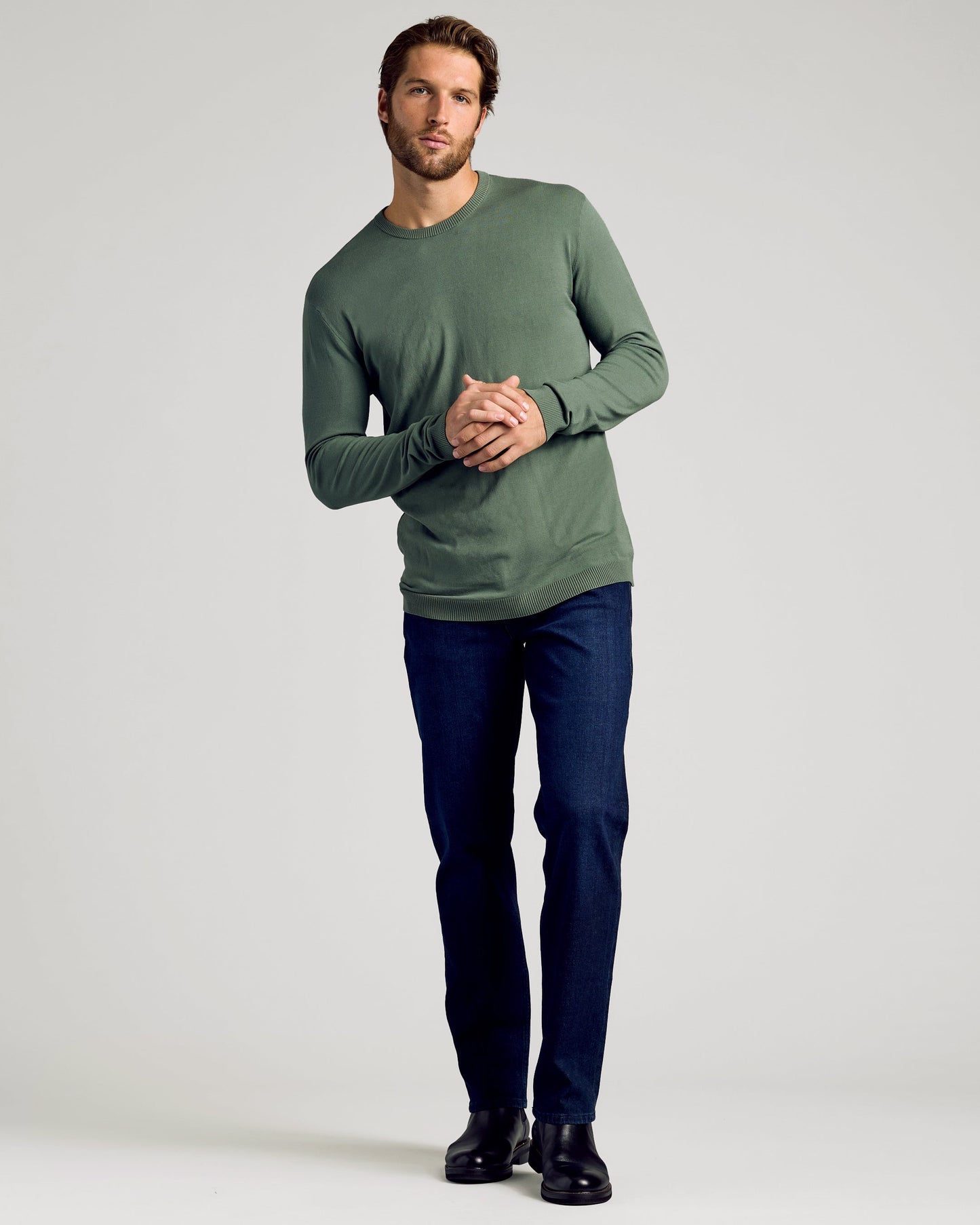 Moss Dressy Crew Neck Sweater