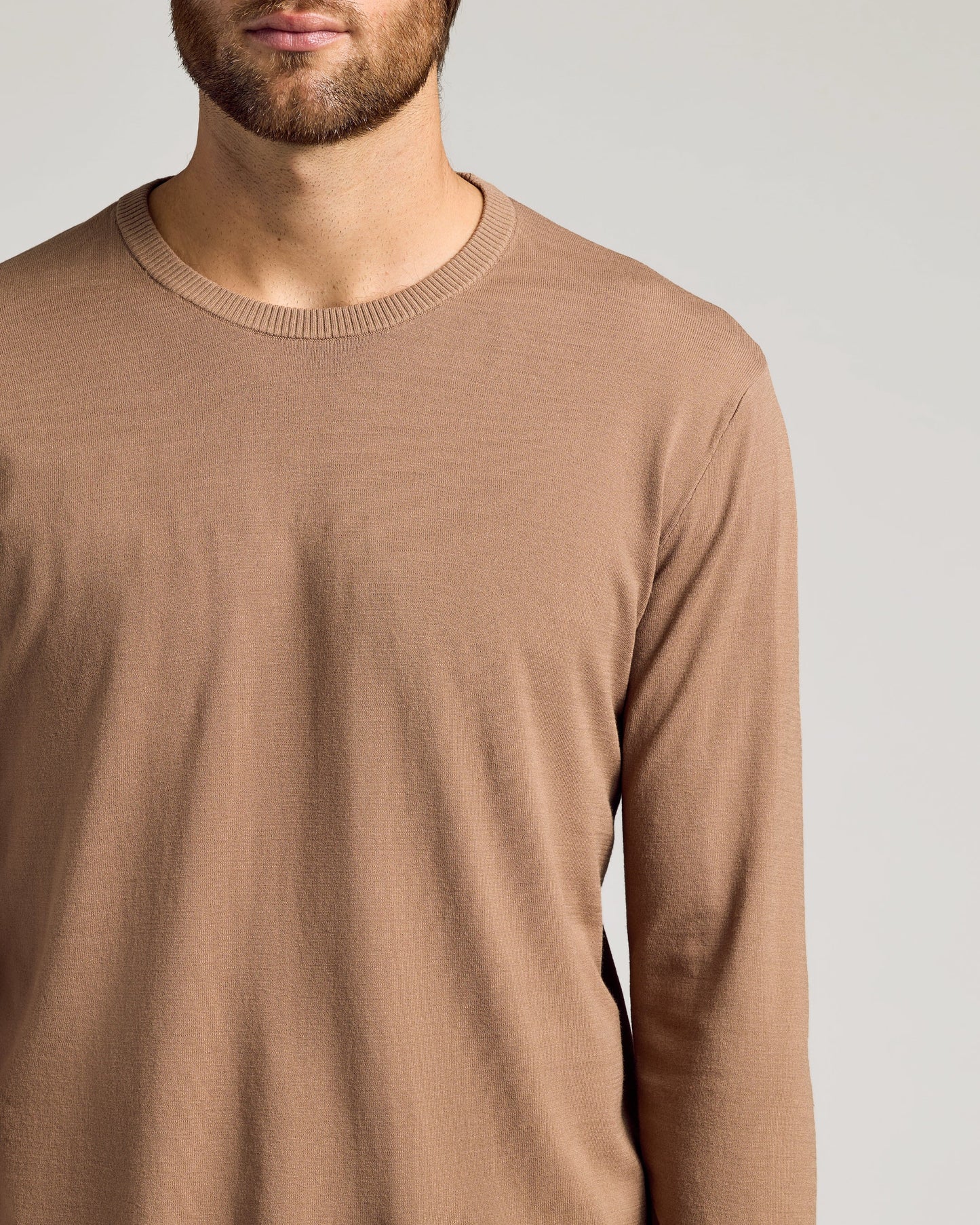 Truffle Dressy Crew Neck Sweater
