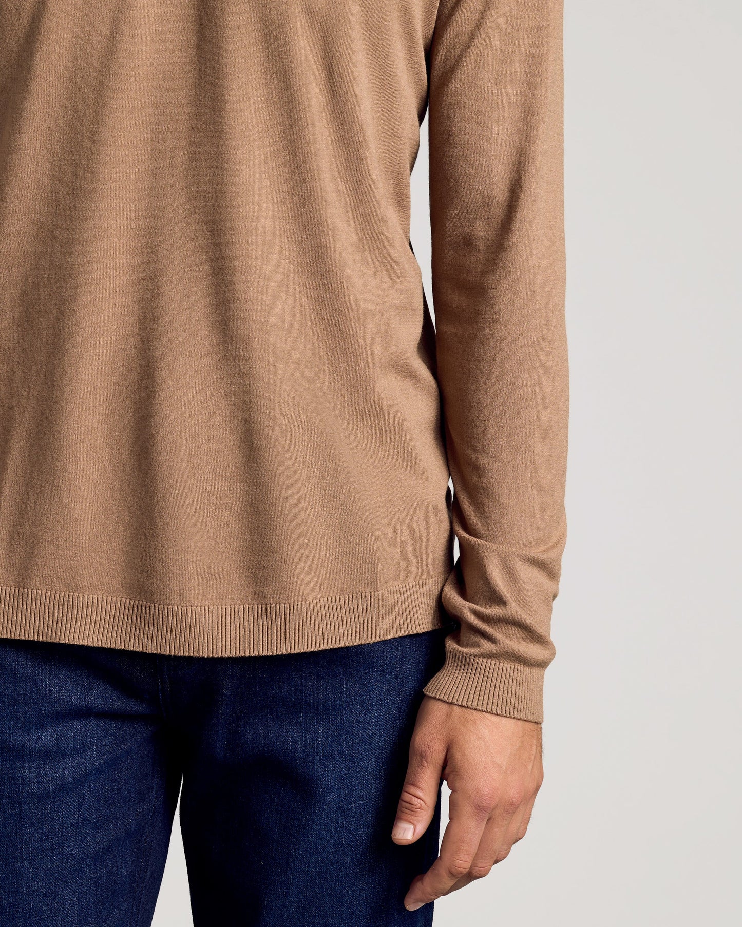 Truffle Dressy Crew Neck Sweater