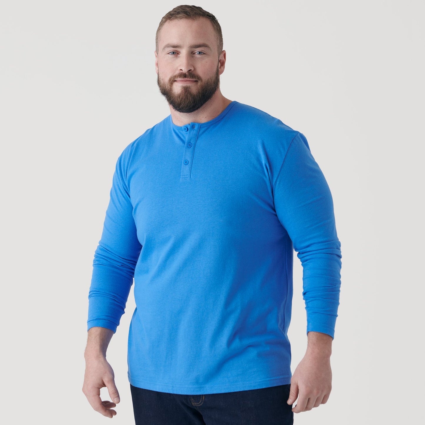 Periwinkle Blue Classic Long Sleeve Henley