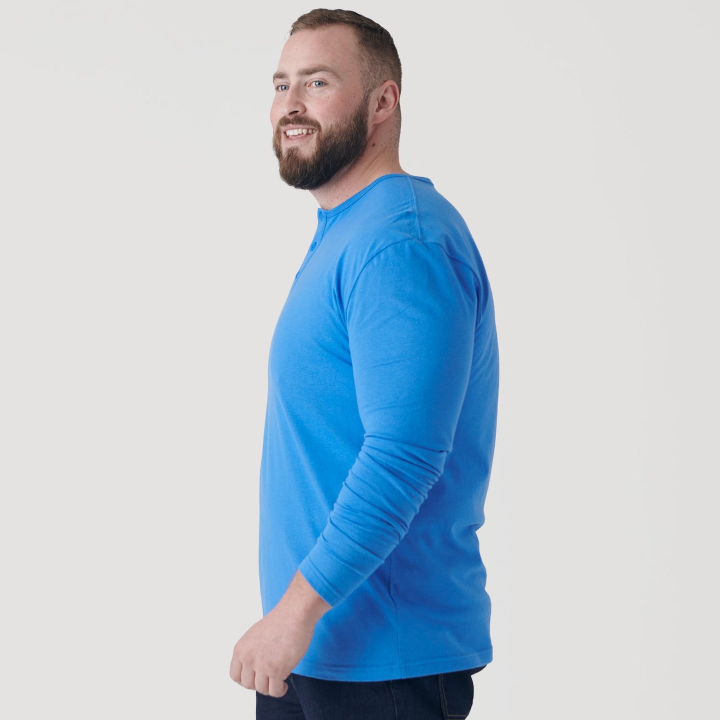 Periwinkle Blue Classic Long Sleeve Henley