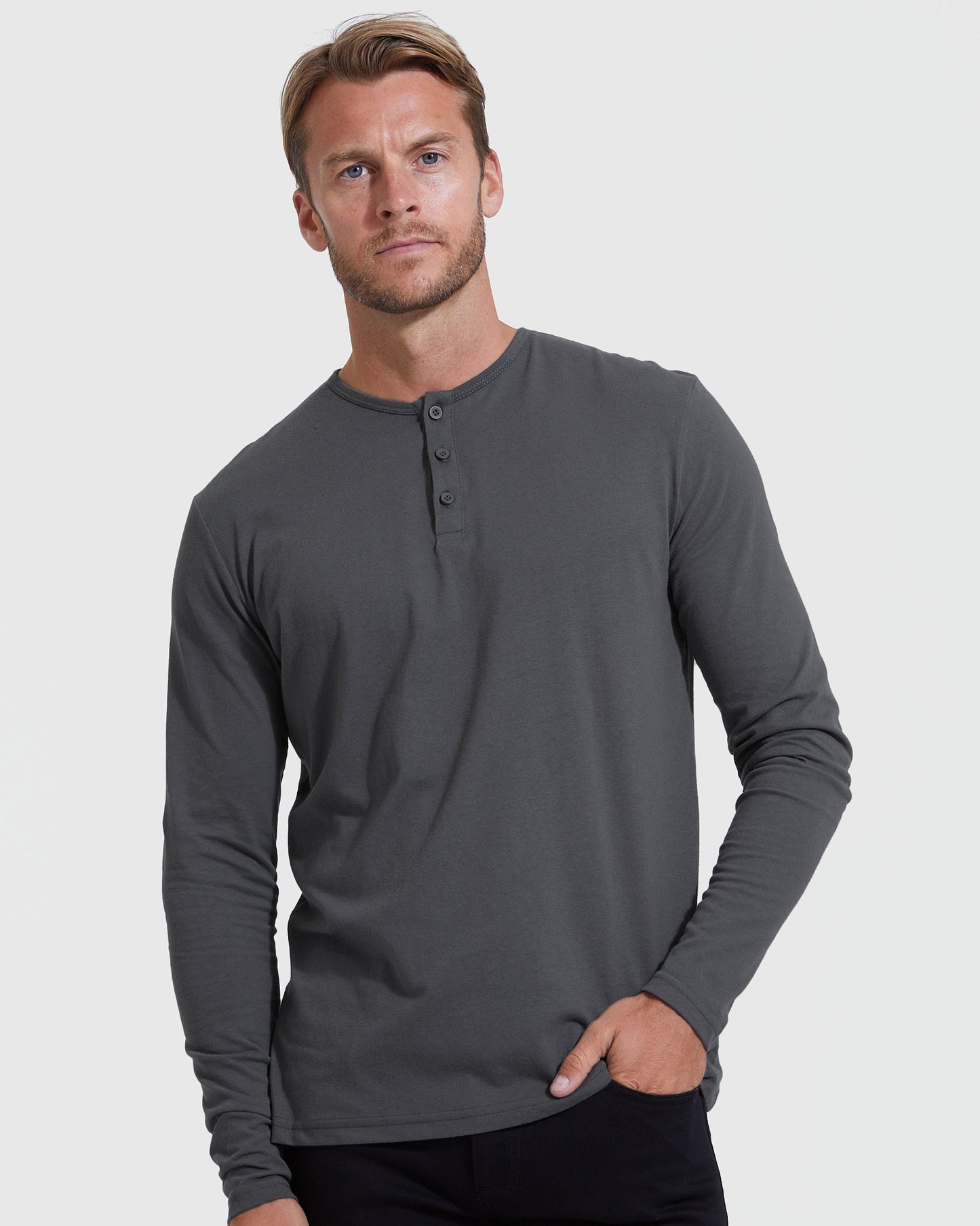Carbon Classic Long Sleeve Henley