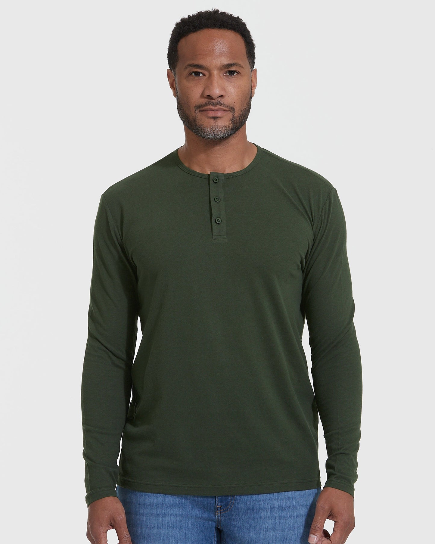 Dark Olive Classic Long Sleeve Henley