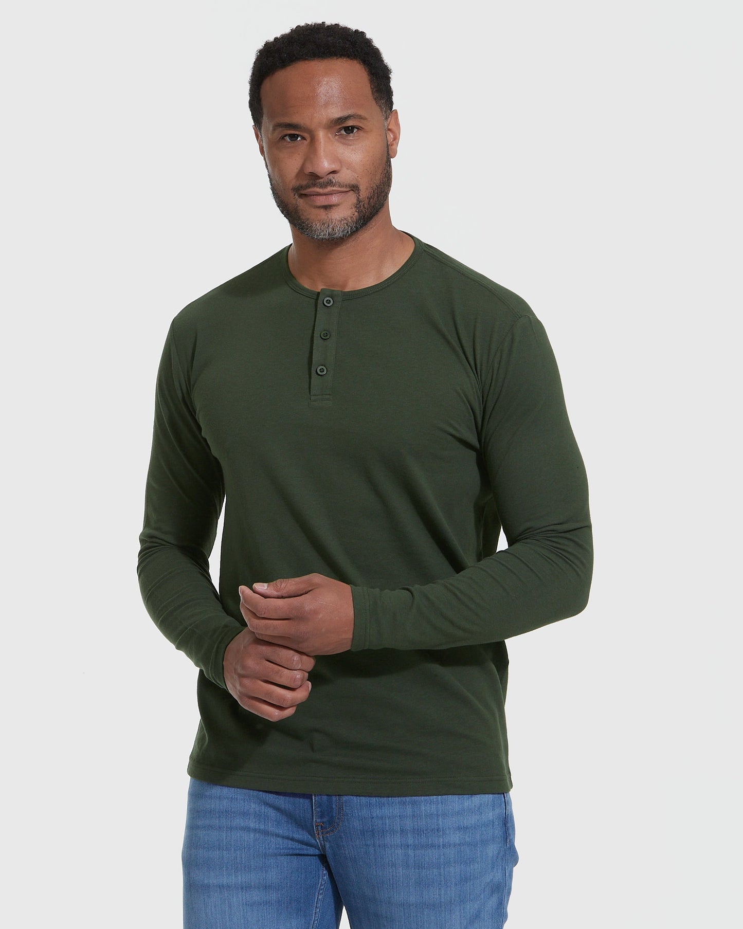 Dark Olive Classic Long Sleeve Henley