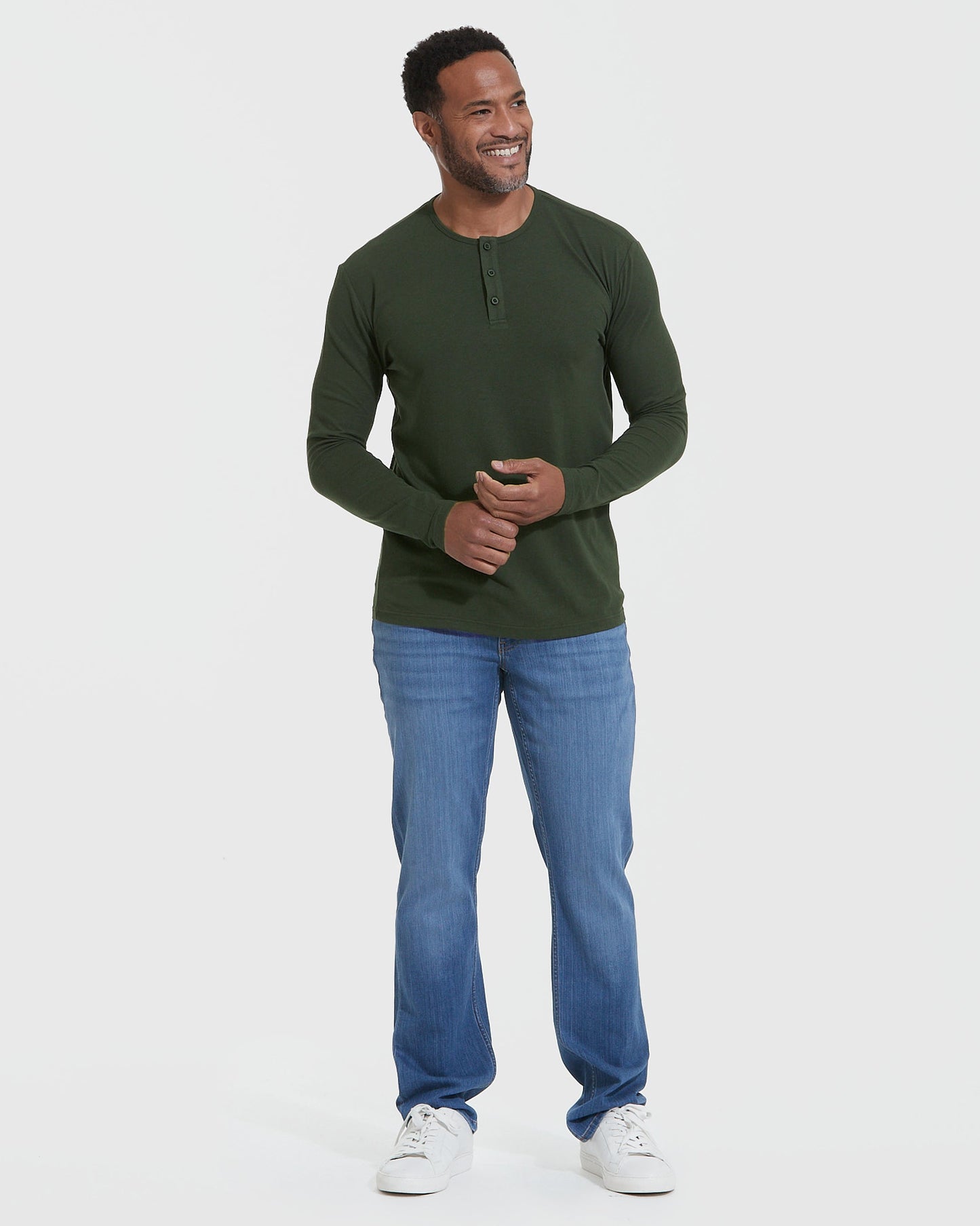 Dark Olive Classic Long Sleeve Henley