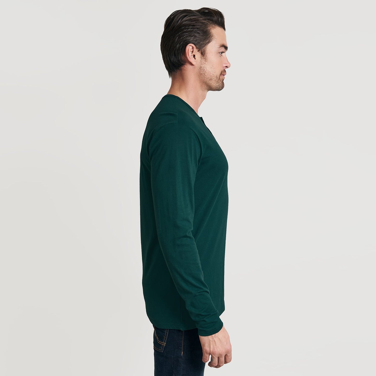 Forest Green Classic Long Sleeve Henley