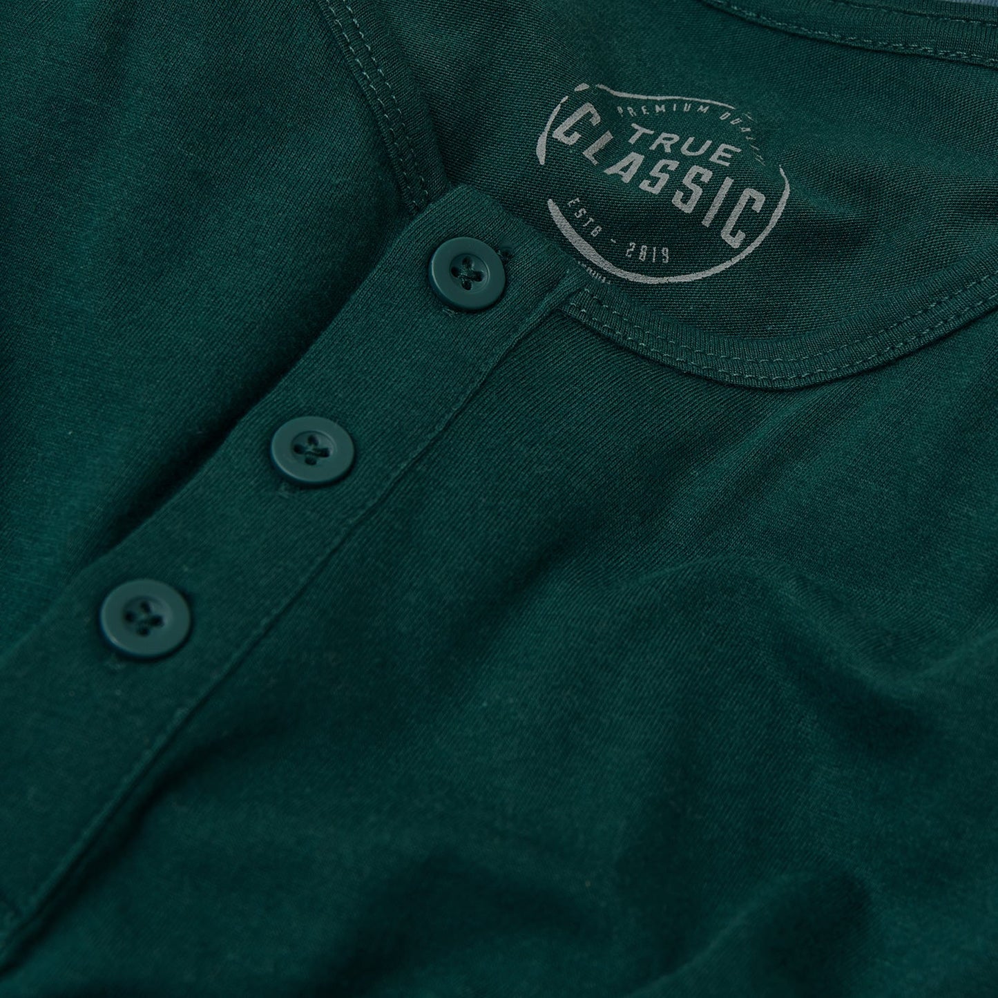 Forest Green Classic Long Sleeve Henley