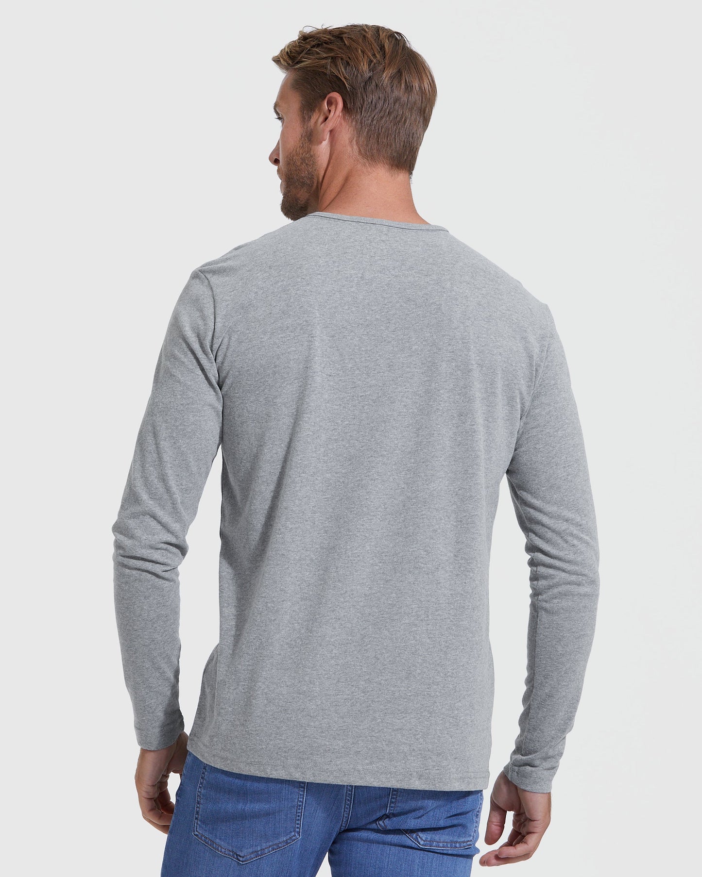 Heather Gray Classic Long Sleeve Henley