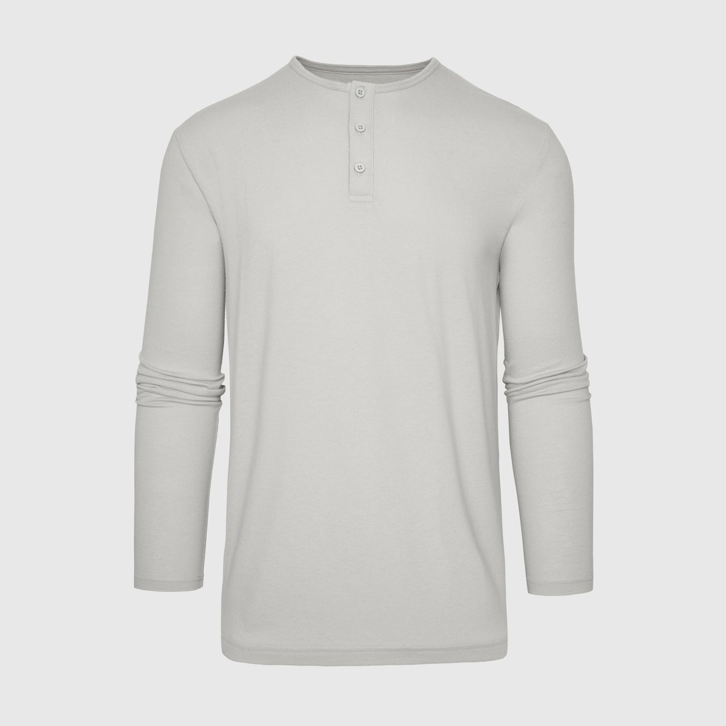 Light Gray Classic Long Sleeve Henley