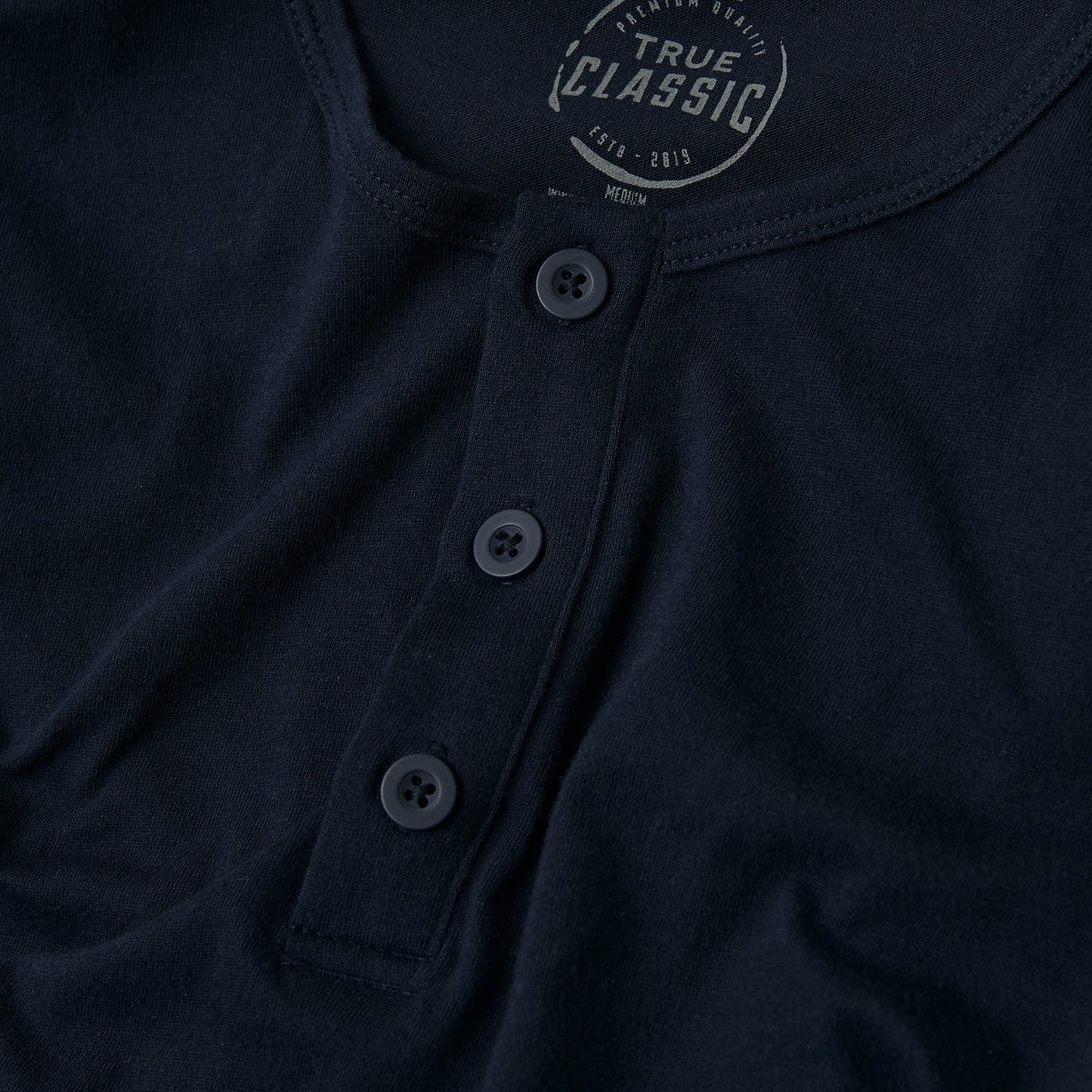 Navy Classic Long Sleeve Henley