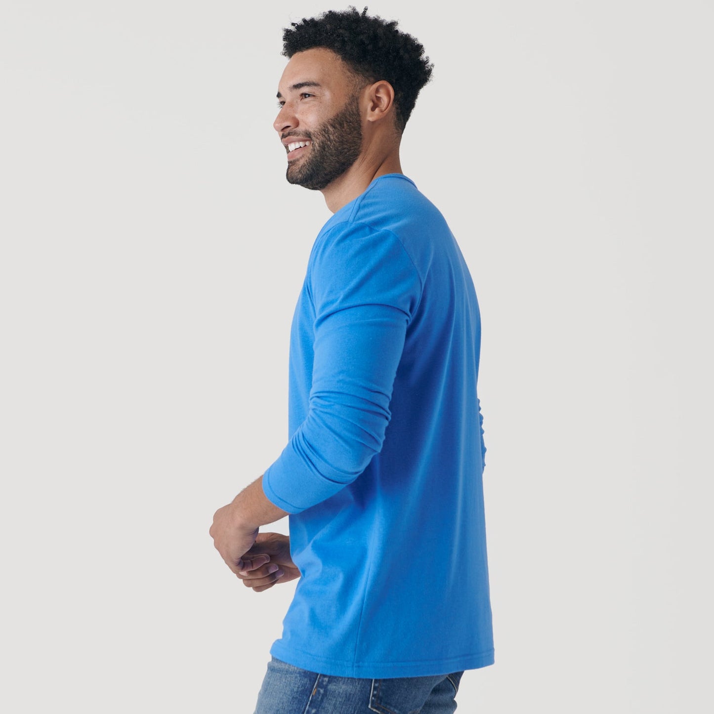 Periwinkle Blue Classic Long Sleeve Henley