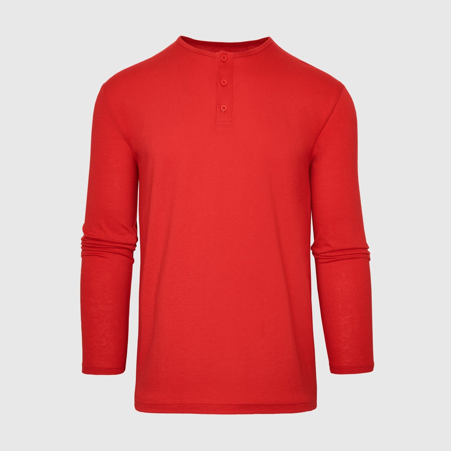 True Red Classic Long Sleeve Henley