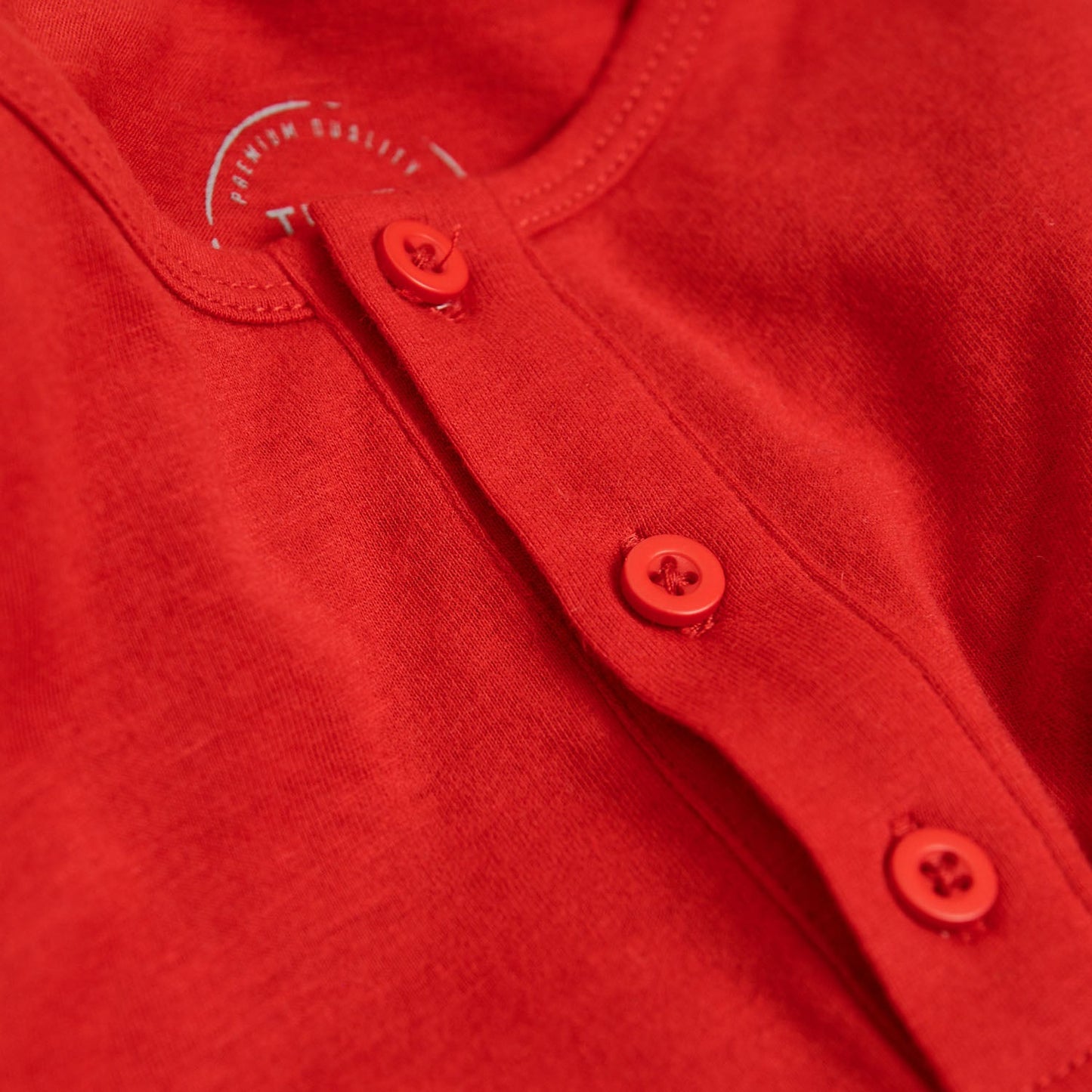 True Red Classic Long Sleeve Henley