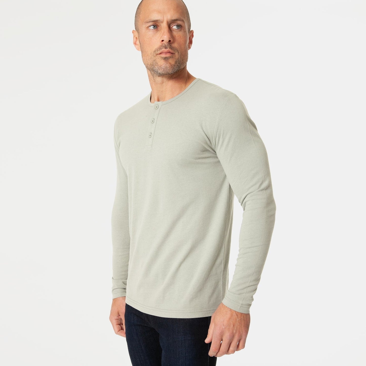Slate Green Classic Long Sleeve Henley