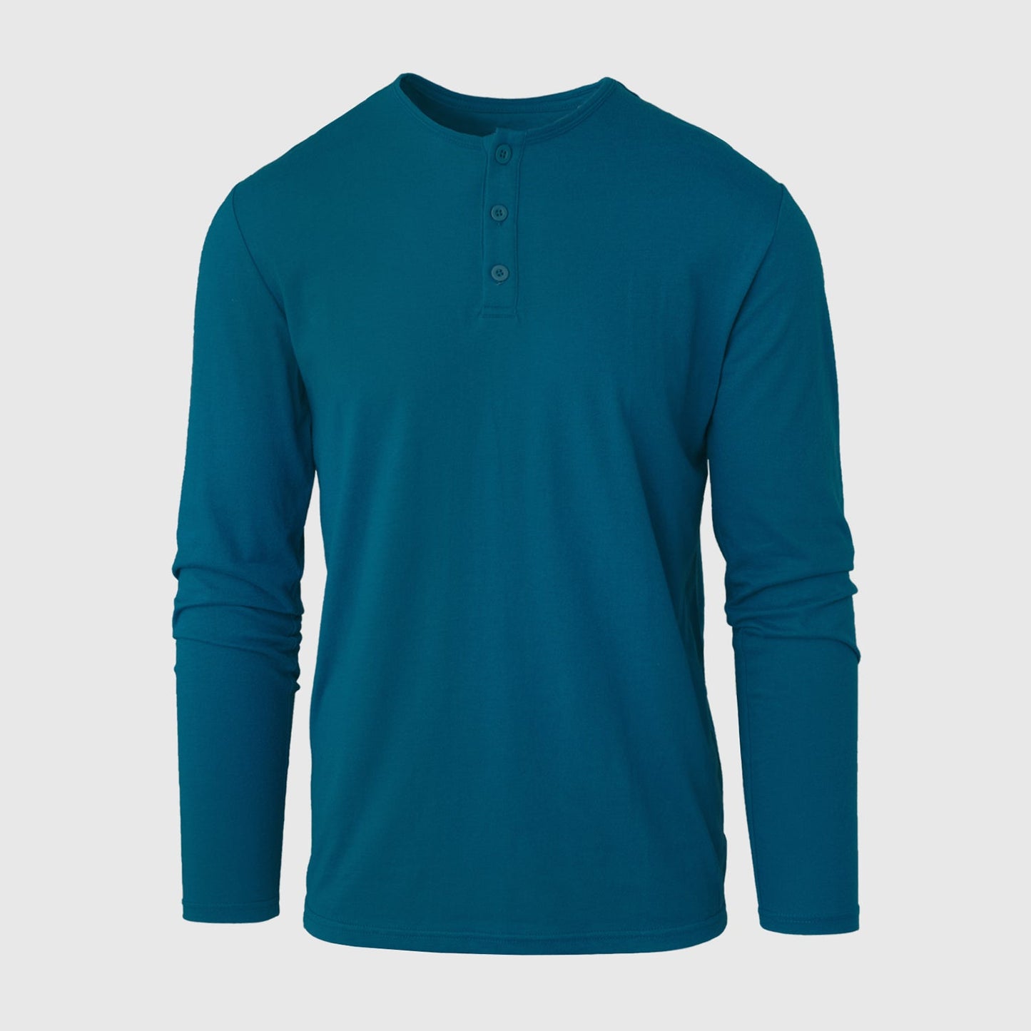 Teal Classic Long Sleeve Henley