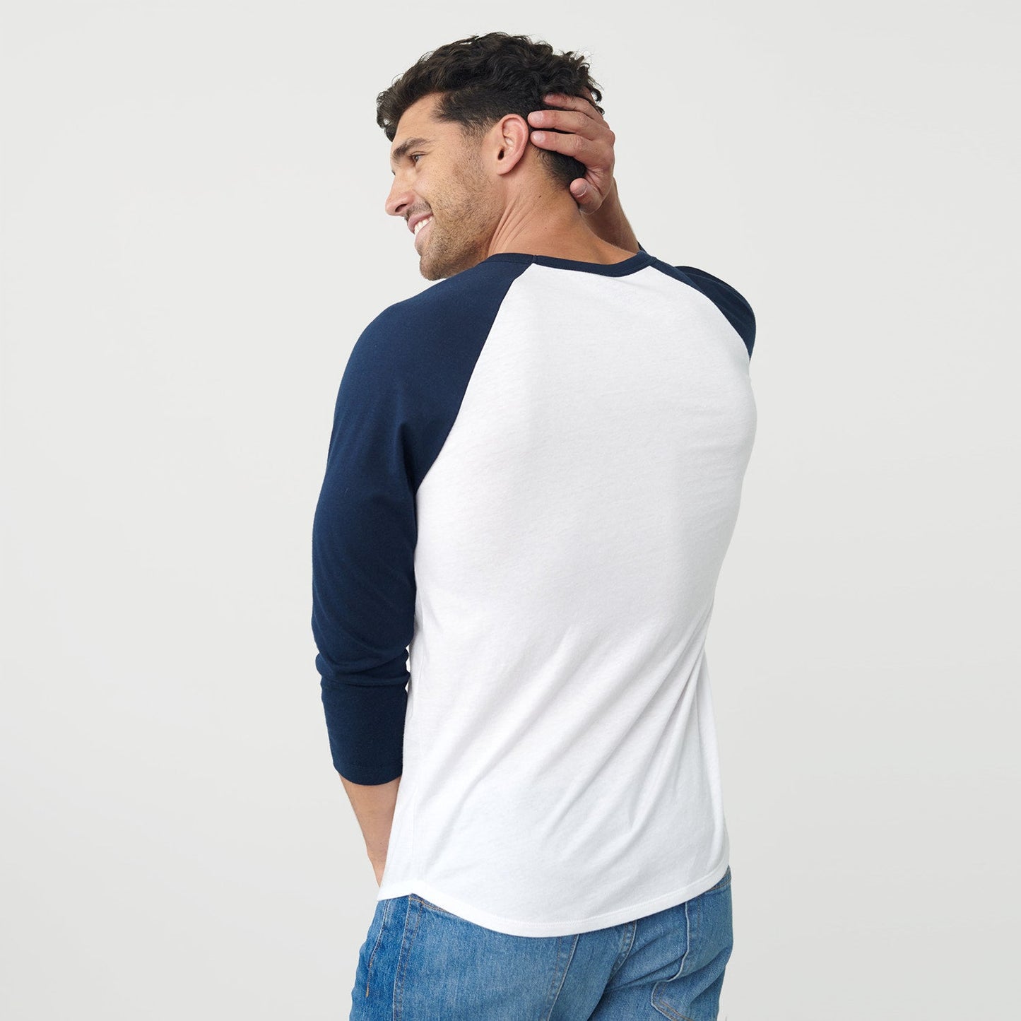 White/Navy Baseball Raglan