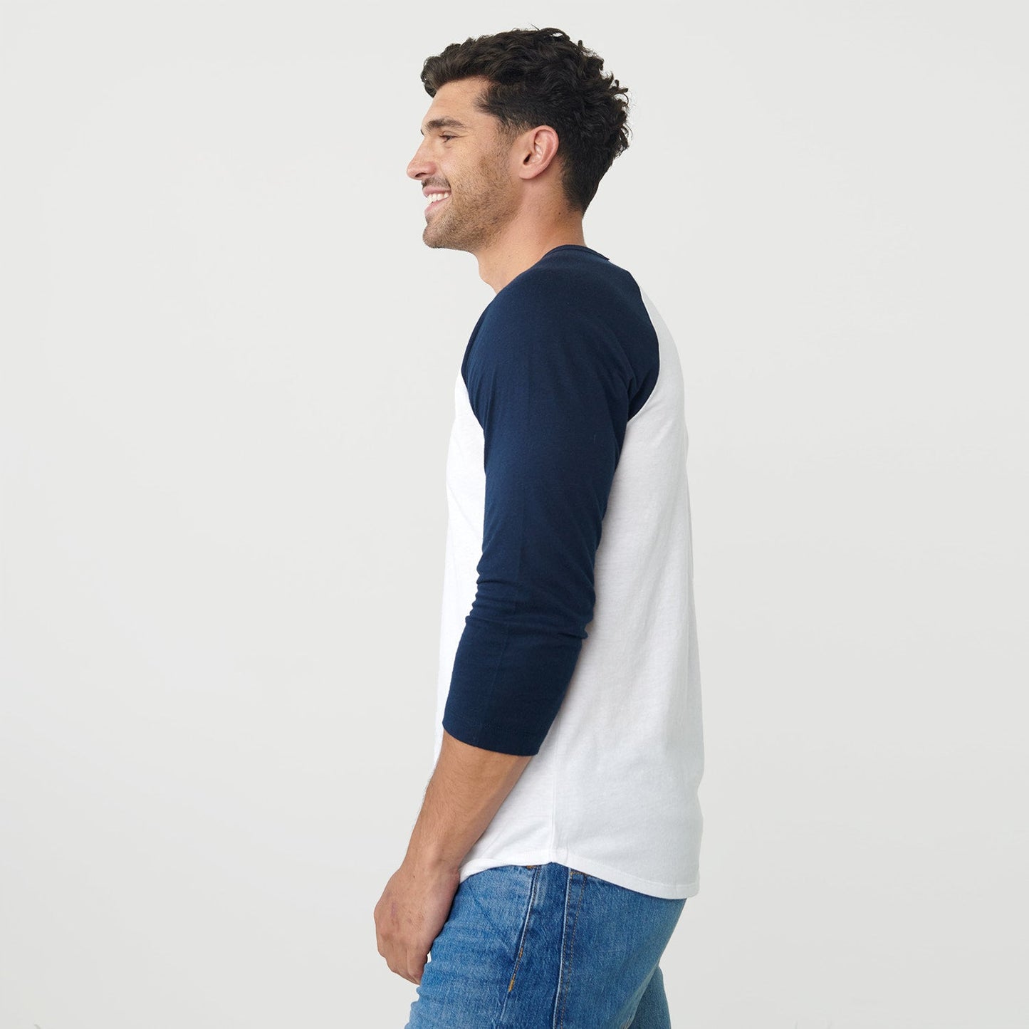 White/Navy Baseball Raglan