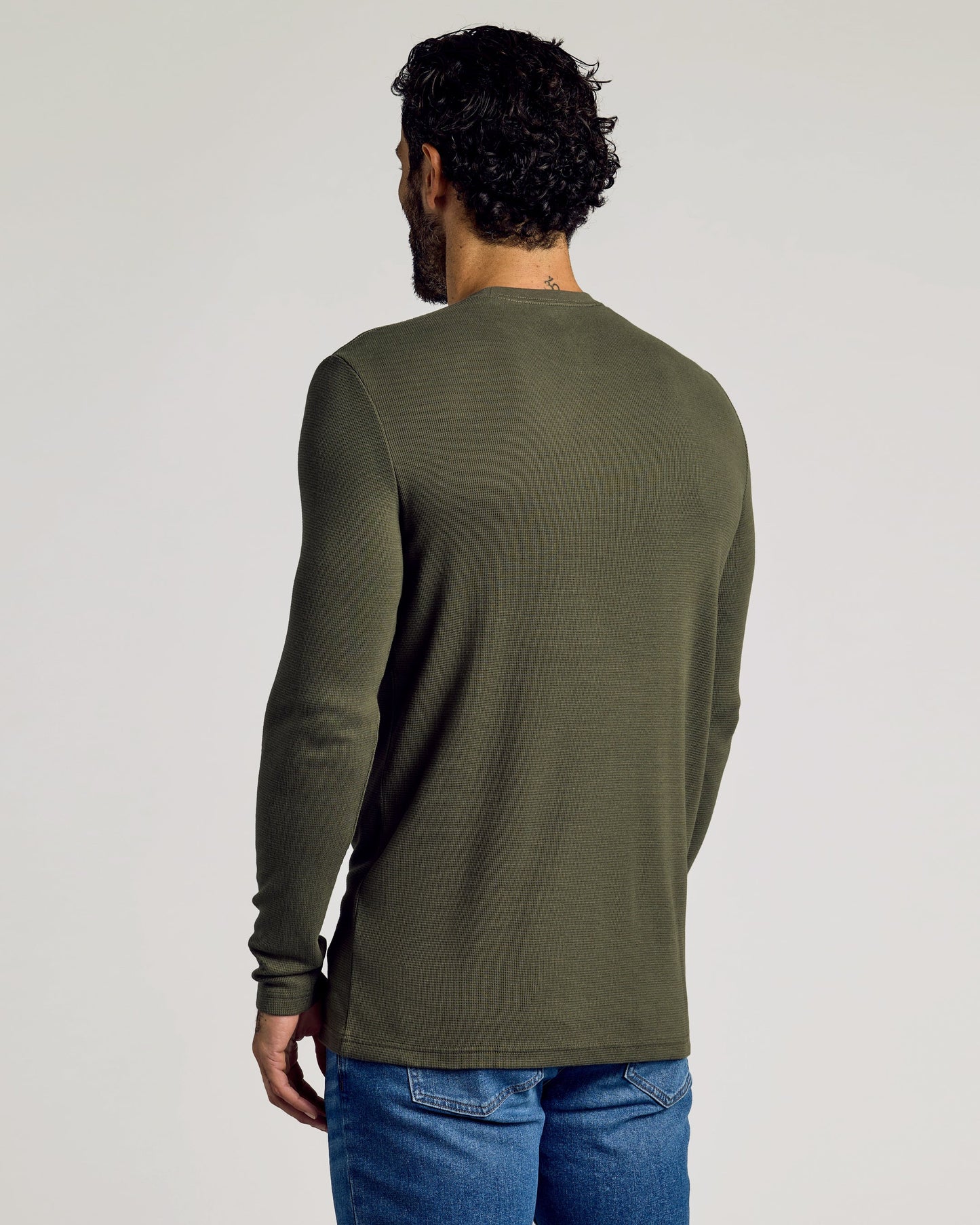 Kelp Waffle Long Sleeve Crew Neck