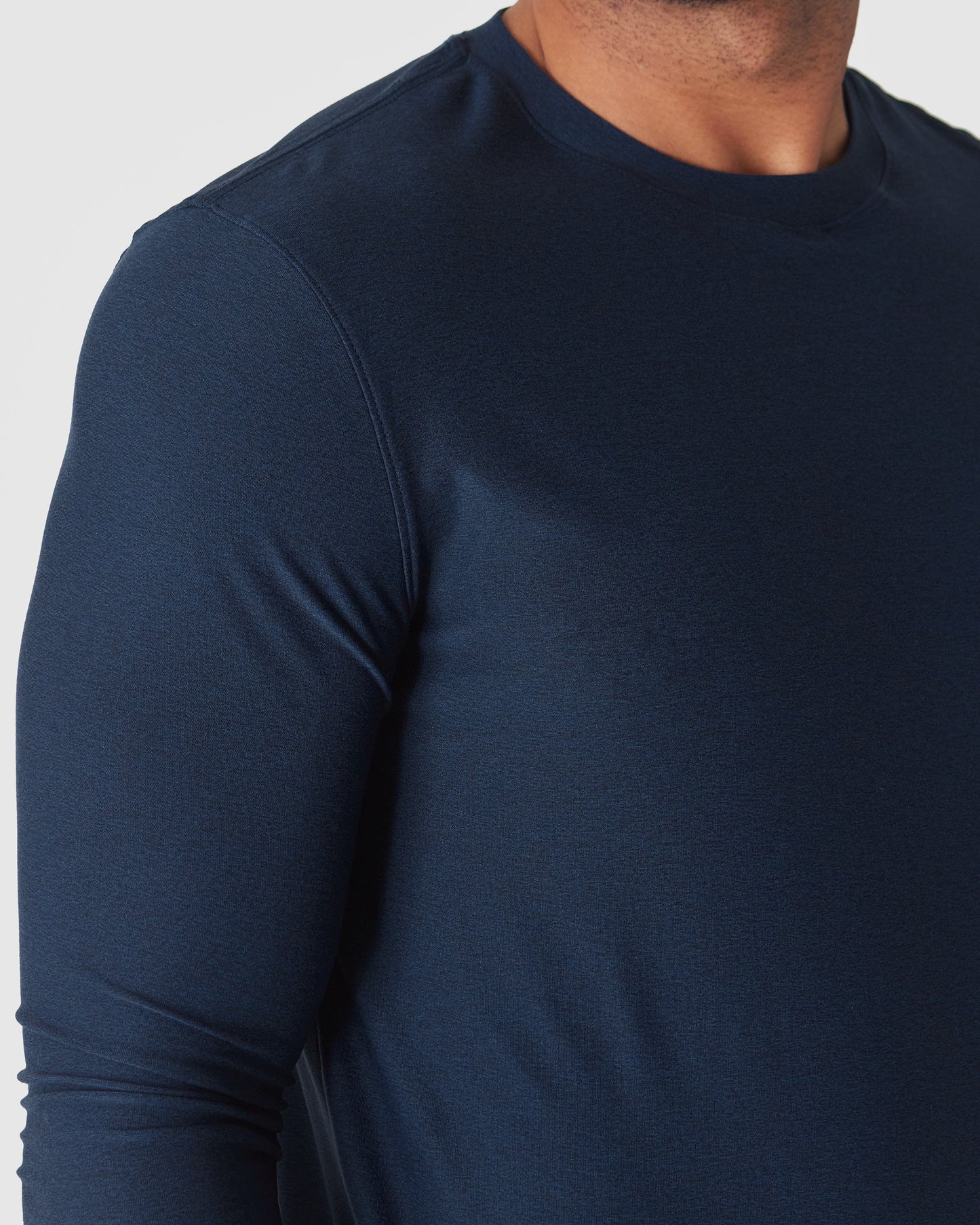 Dark Heather Cadet Active Long Sleeve Crew T-Shirt