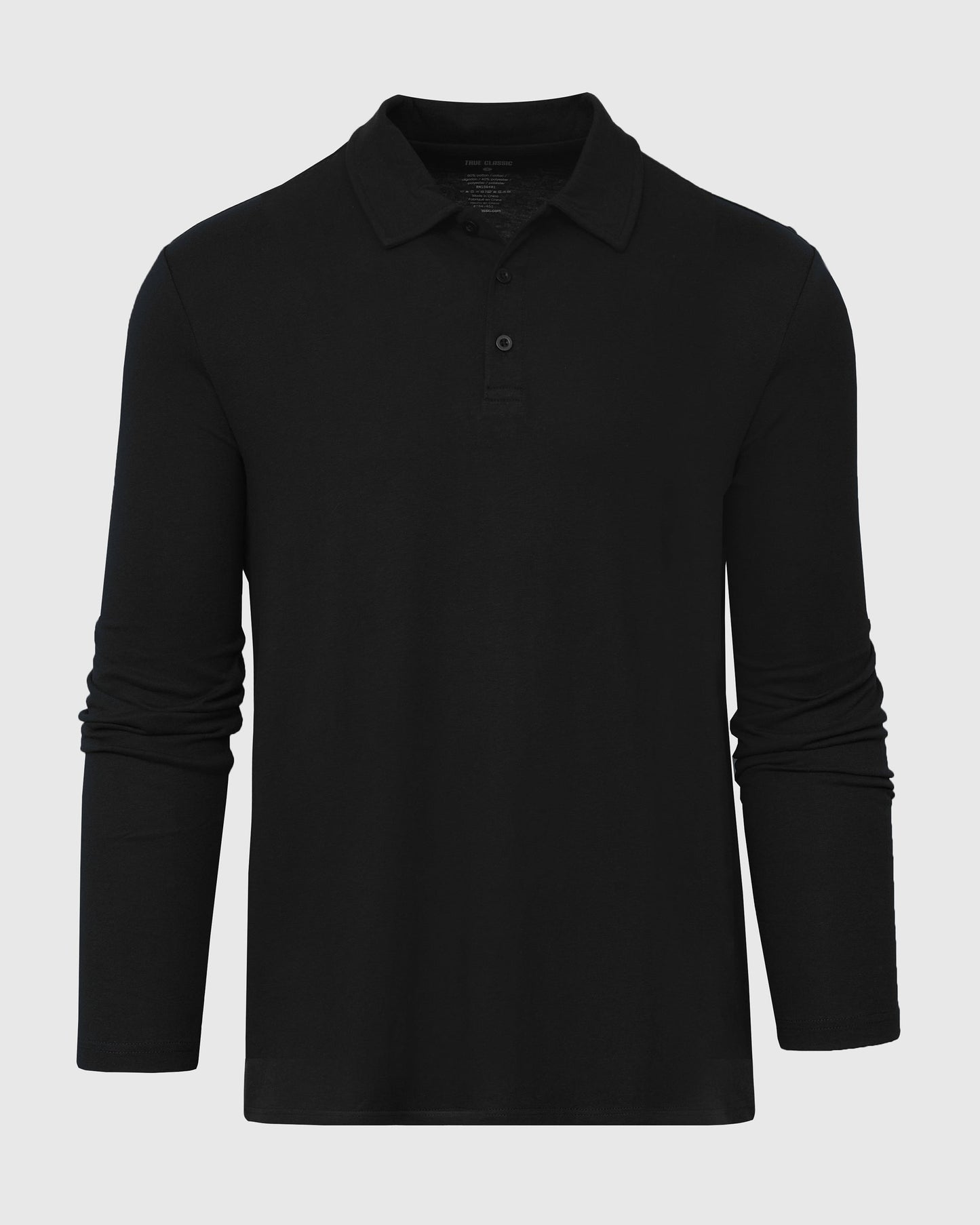 Black Classic Long Sleeve Polo
