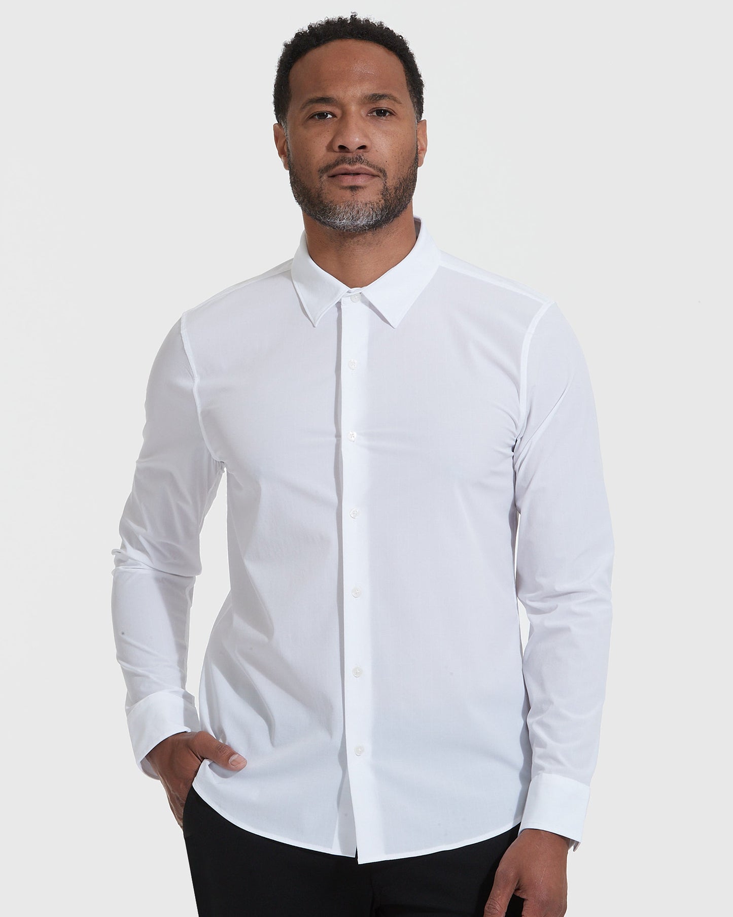 White Lightweight Dress Shirt