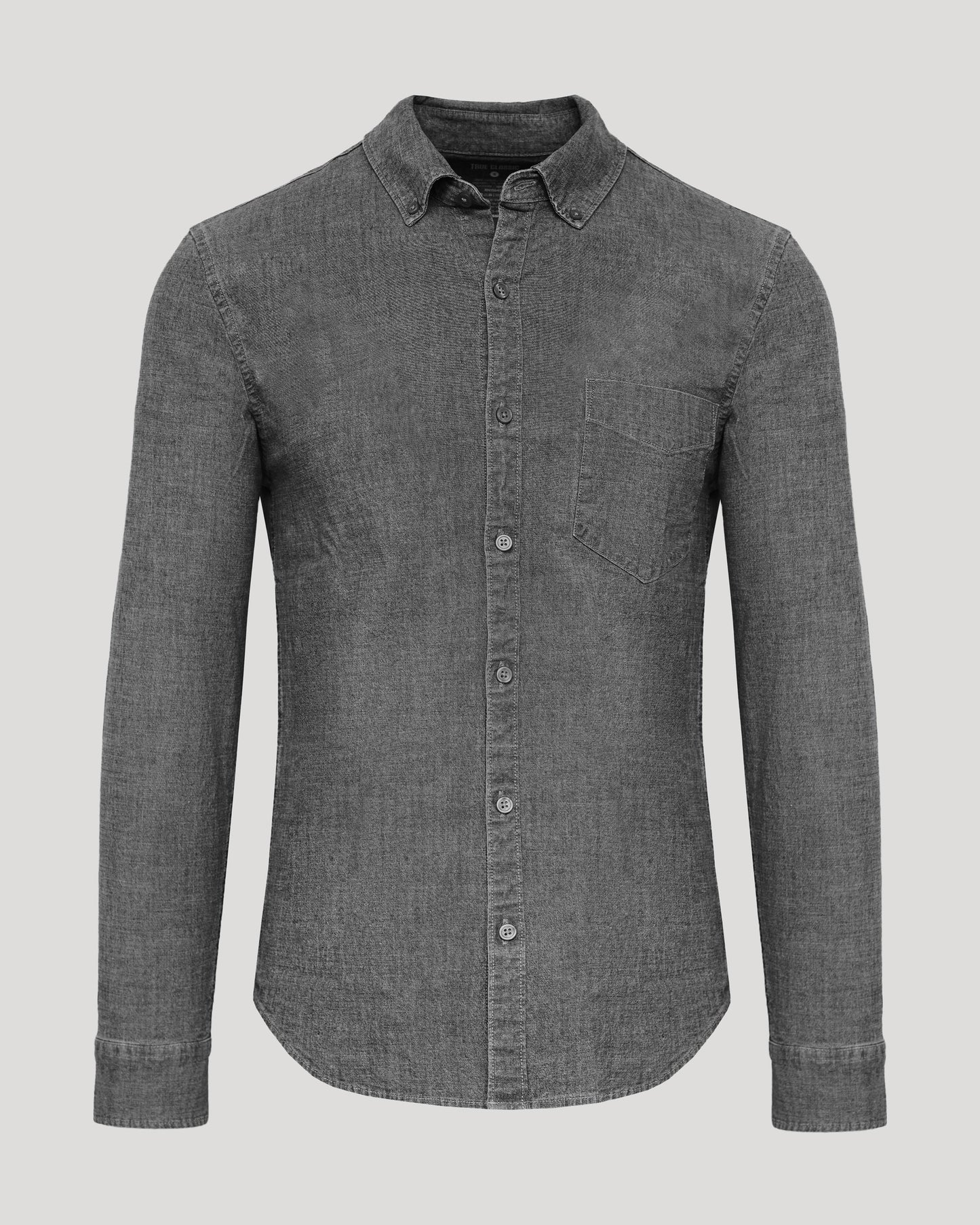 Black Wash Long Sleeve Chambray Shirt