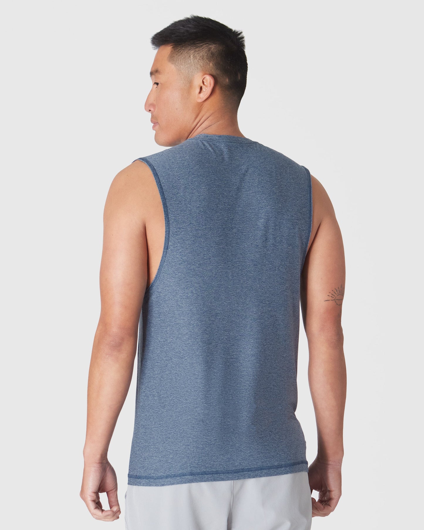 Heather Cadet Sleeveless Active Muscle Tee