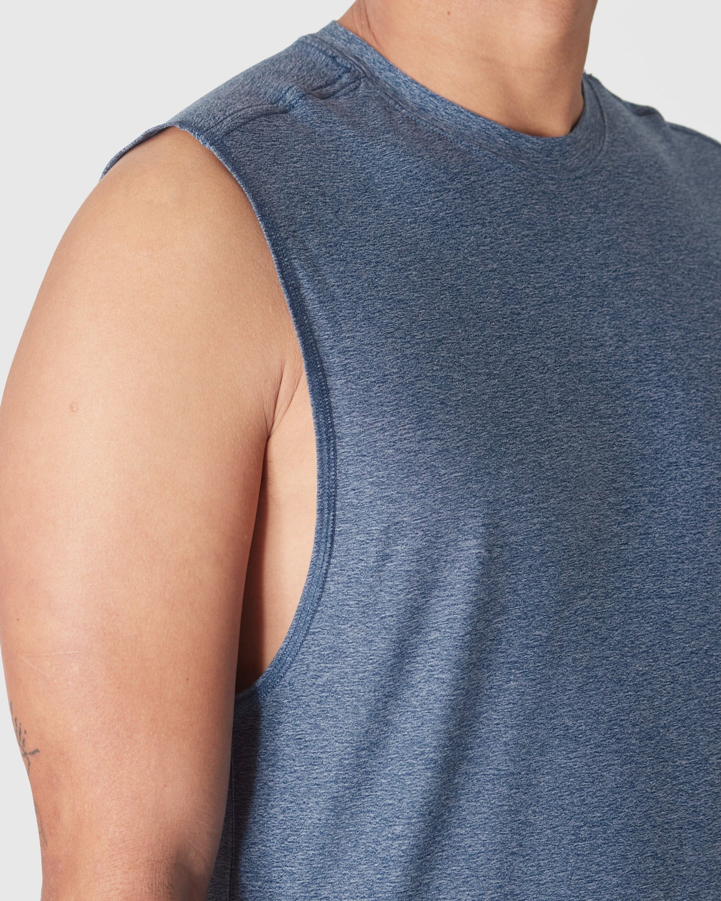 Heather Cadet Sleeveless Active Muscle Tee
