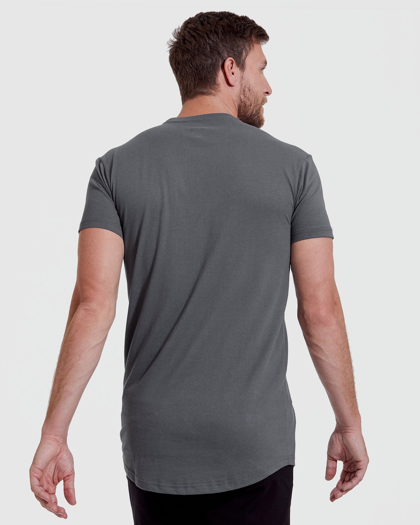 Carbon Tall Round Hem Crew Neck T-Shirt