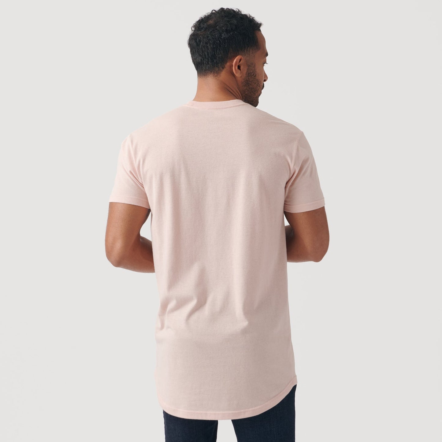Dusty Pink Tall Round Hem Crew Neck T-Shirt