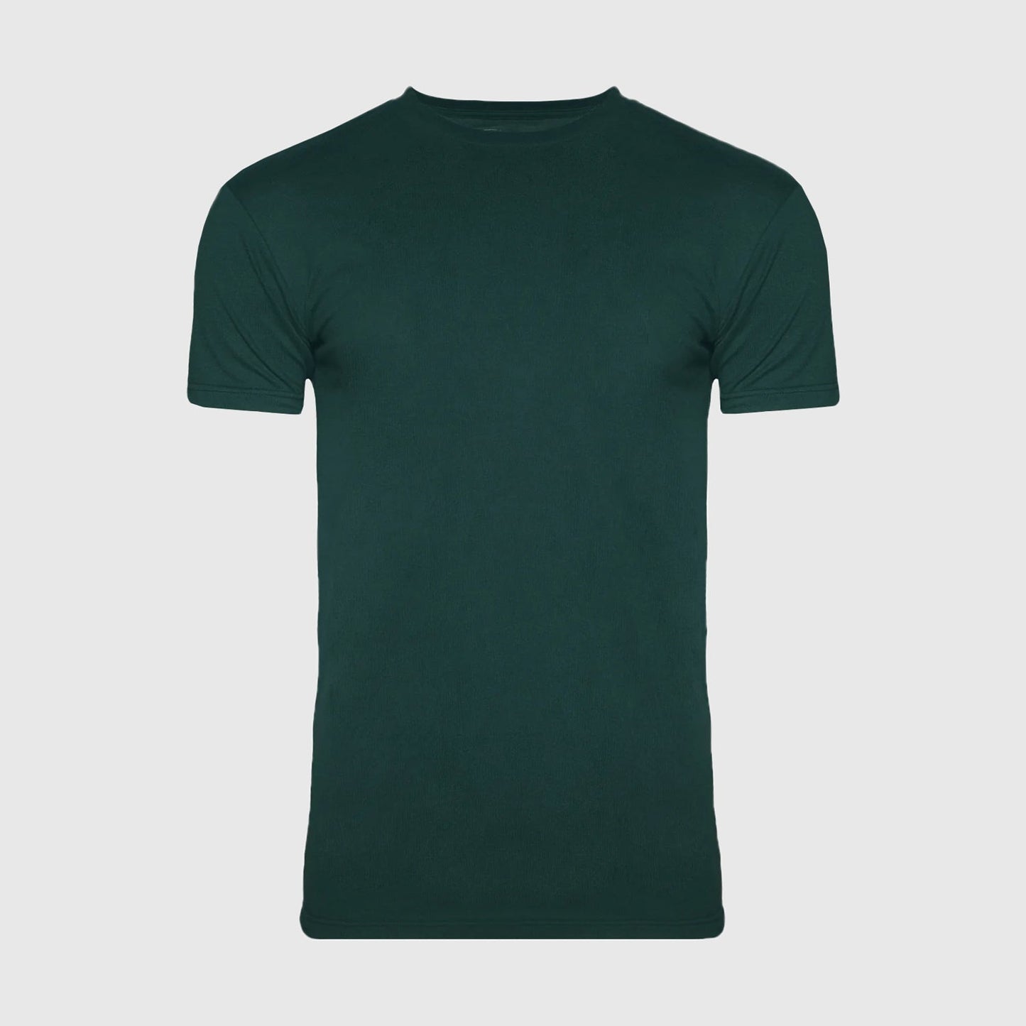 Forest Green Tall Round Hem Crew Neck T-Shirt