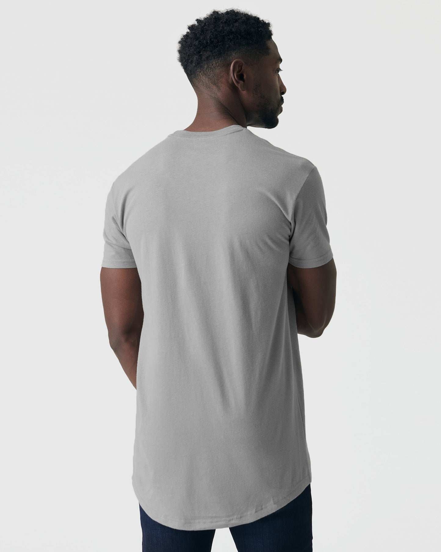 Glacier Gray Tall Round Hem Crew Neck T-Shirt