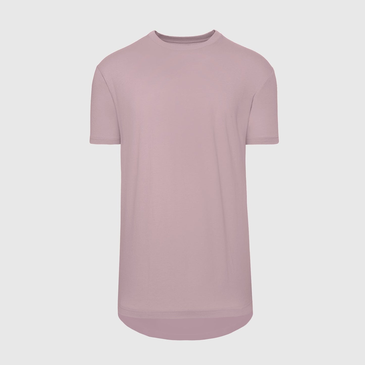 Mineral Mauve Tall Round Hem Crew Neck T-Shirt